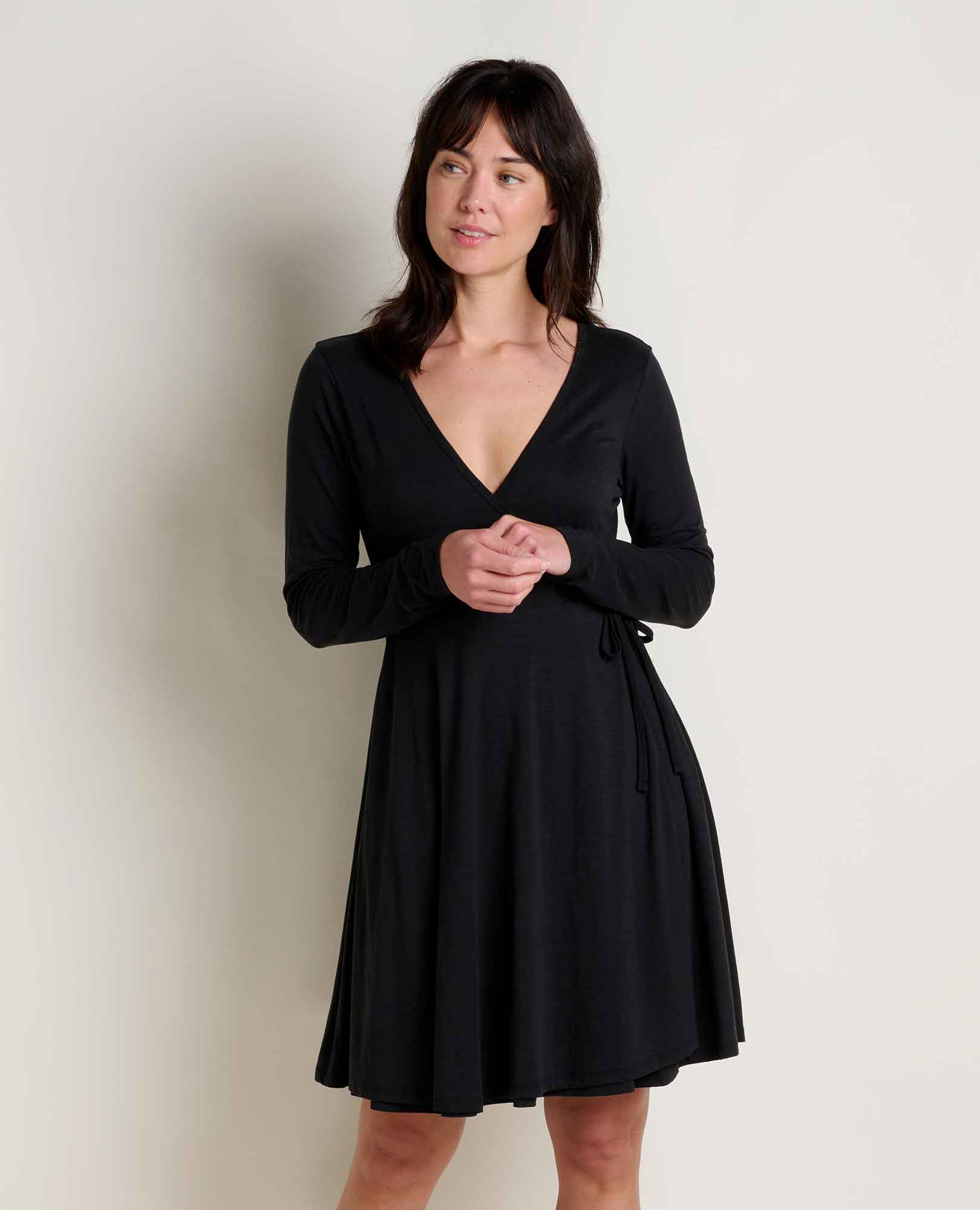 Freesia Long Sleeve Wrap Dress | Soft, Stretchy & Eco-Friendly Toad&Co Freesia Long Sleeve Wrap Dress | Soft, Stretchy & Eco-Friendly Toad&Co