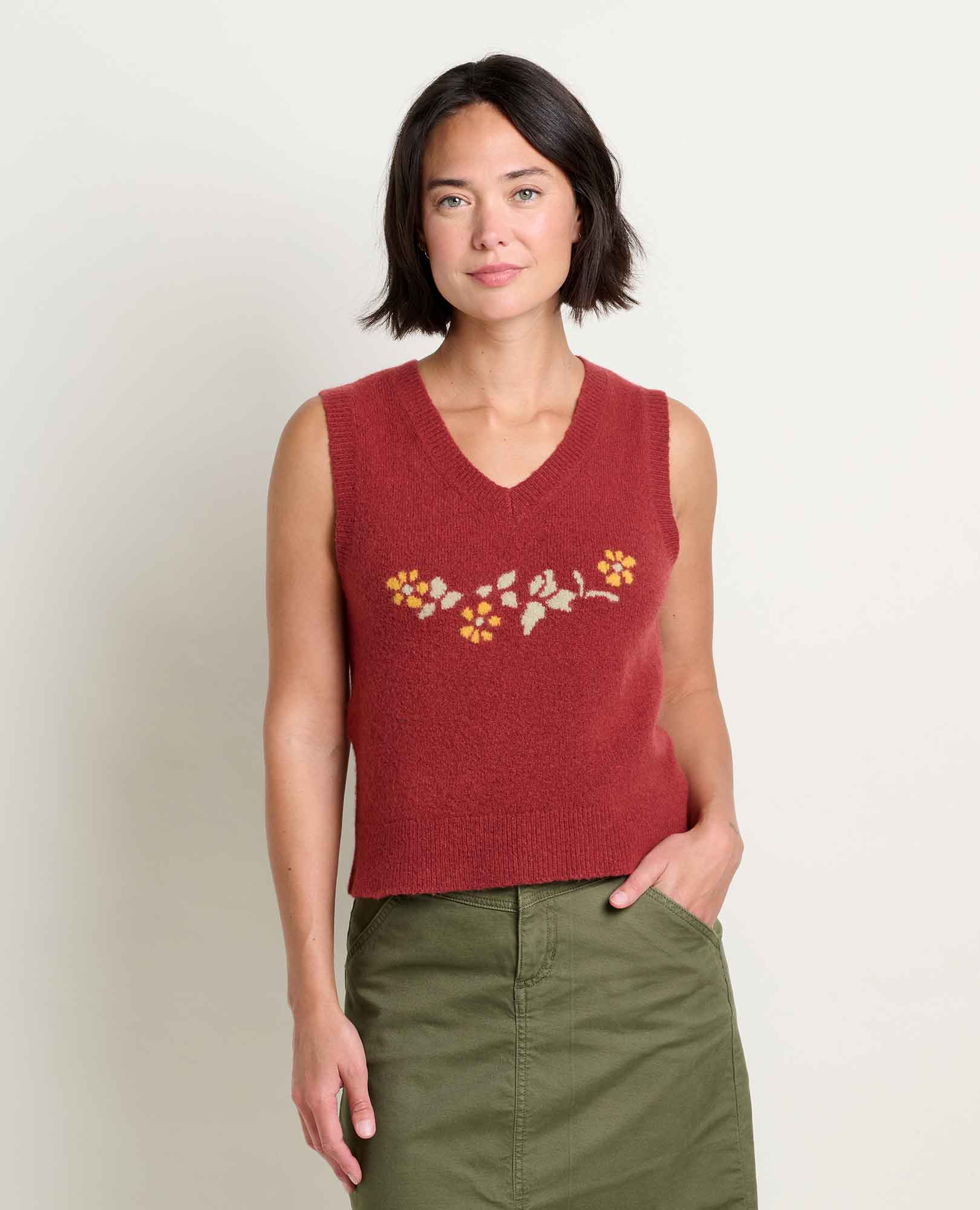 Women's Wasatch V-Neck Wool Sweater Vest | Soft, Never Itchy – Toad&Co
