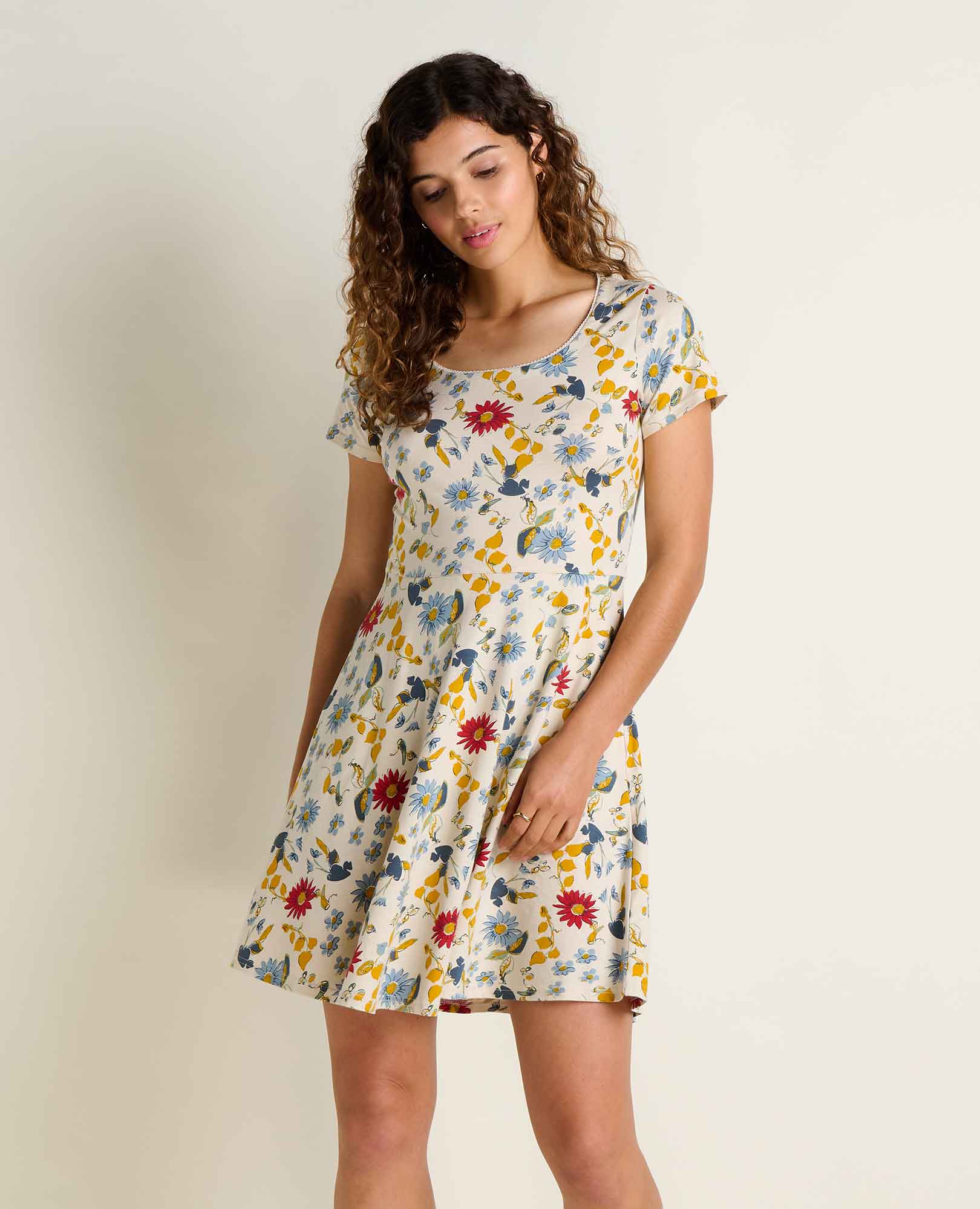 Abele Dress Almond Print / S