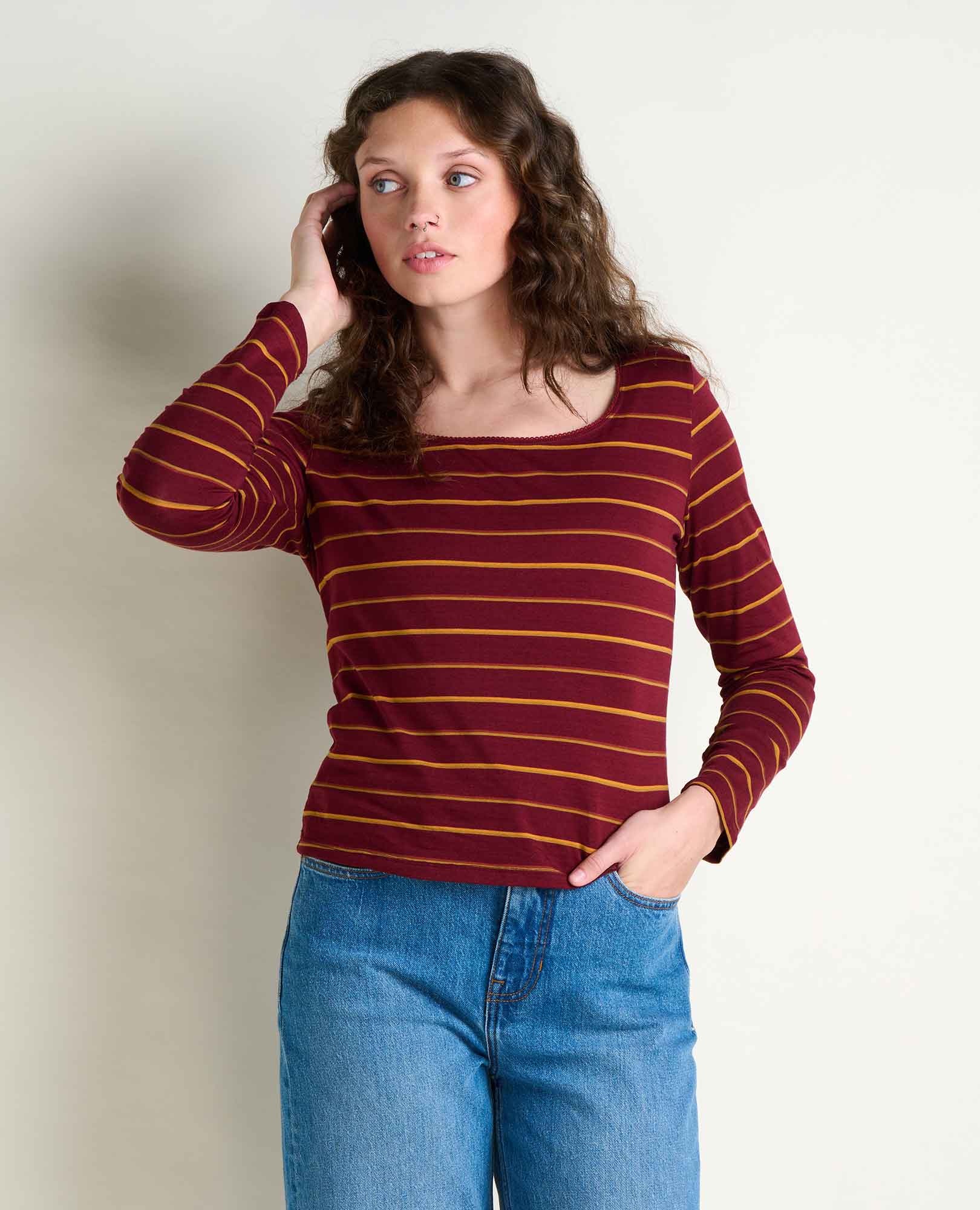 Rosalie Long Sleeve Square Neck Tee | Toad&Co
