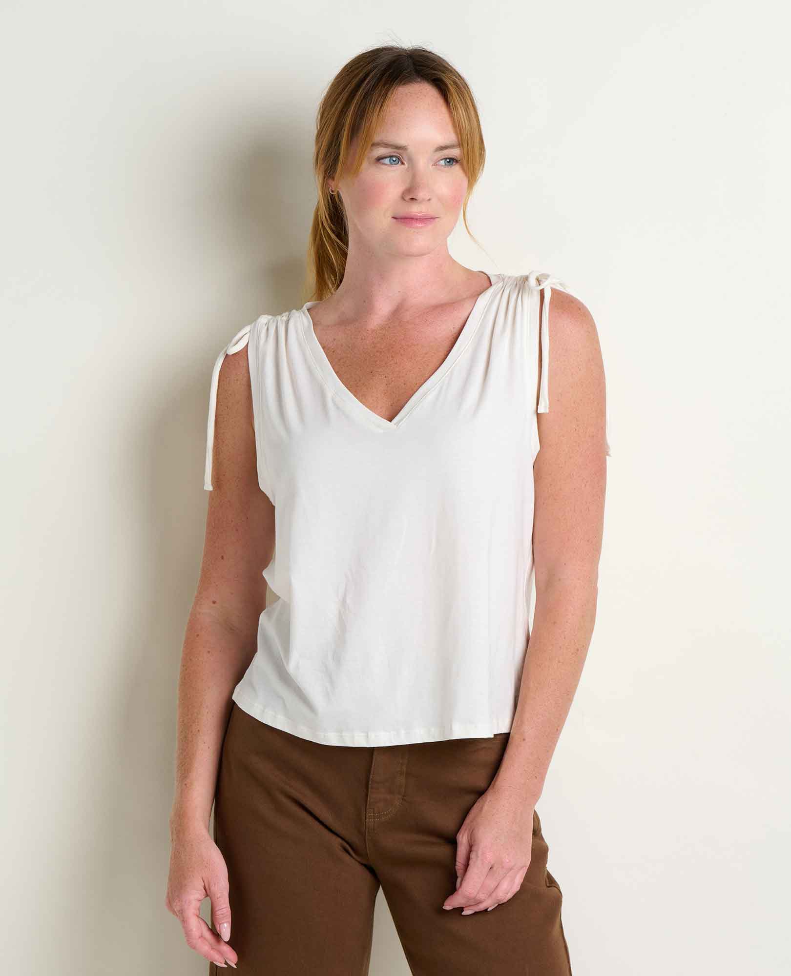 Anza Cinch V-Neck Tank Top | Organic Cotton | Toad&Co