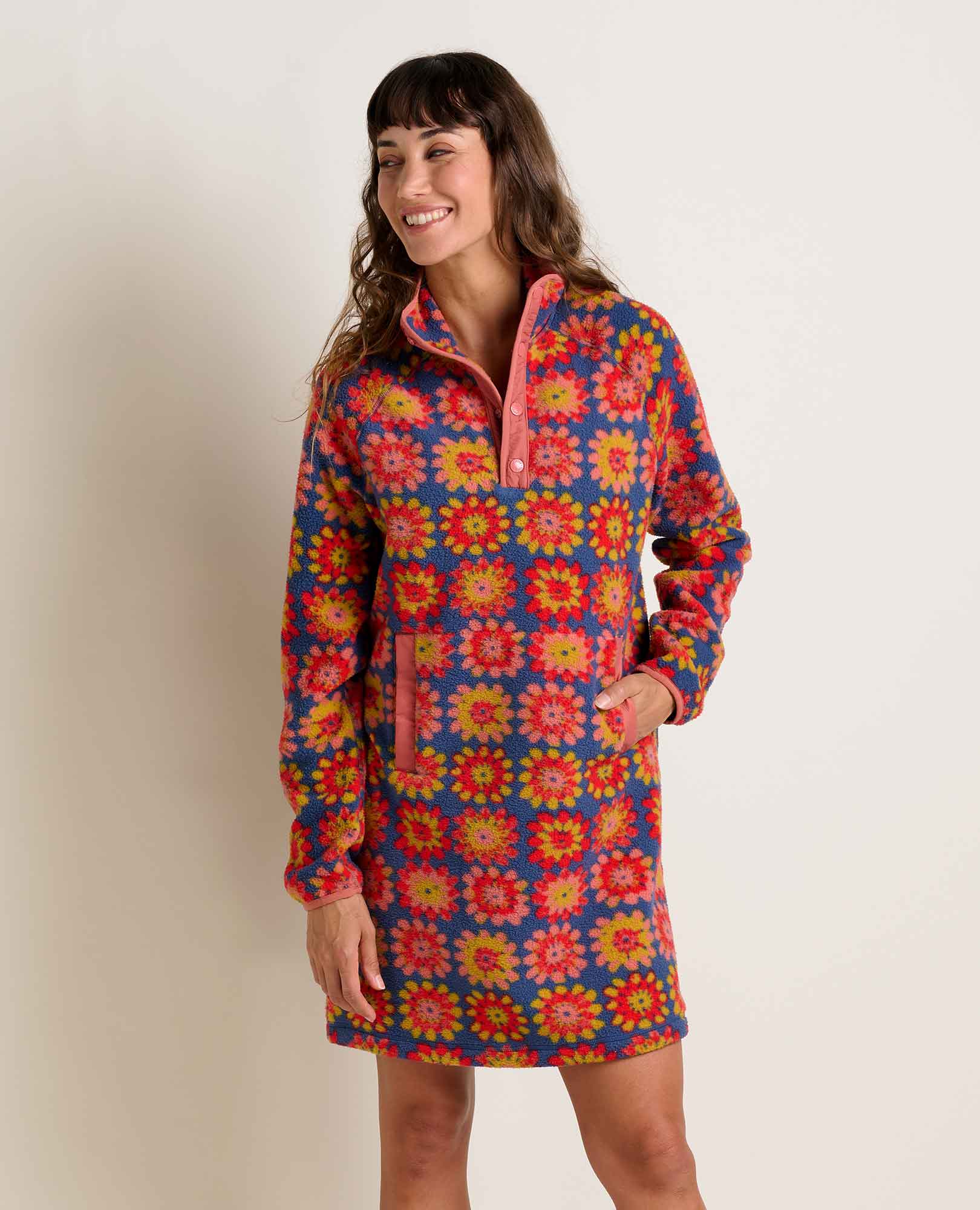 Campo Recycled Fleece 1/4 Snap Dress | Toad&Co