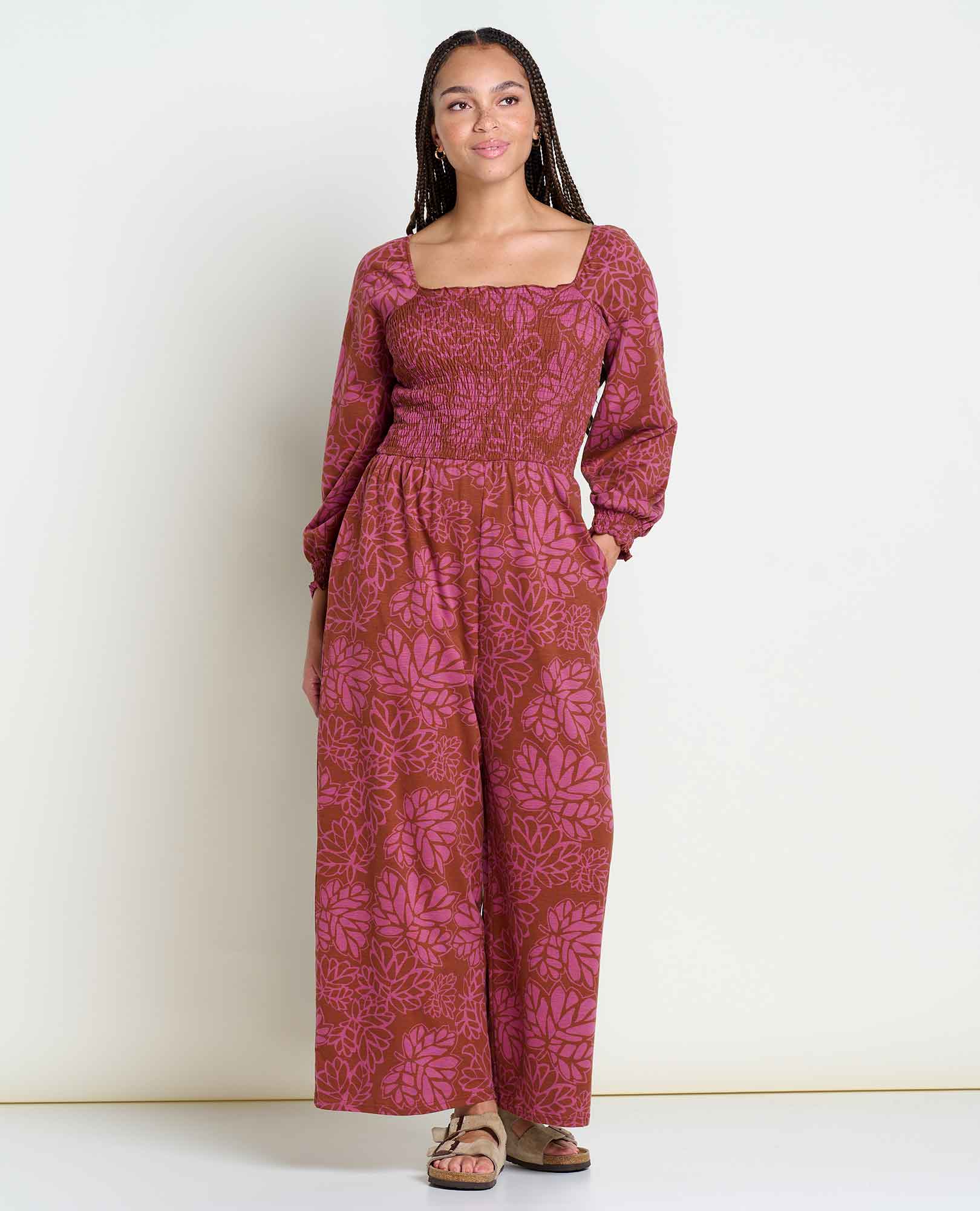 Gemina Long Sleeve Square Neck Jumpsuit Toad&Co