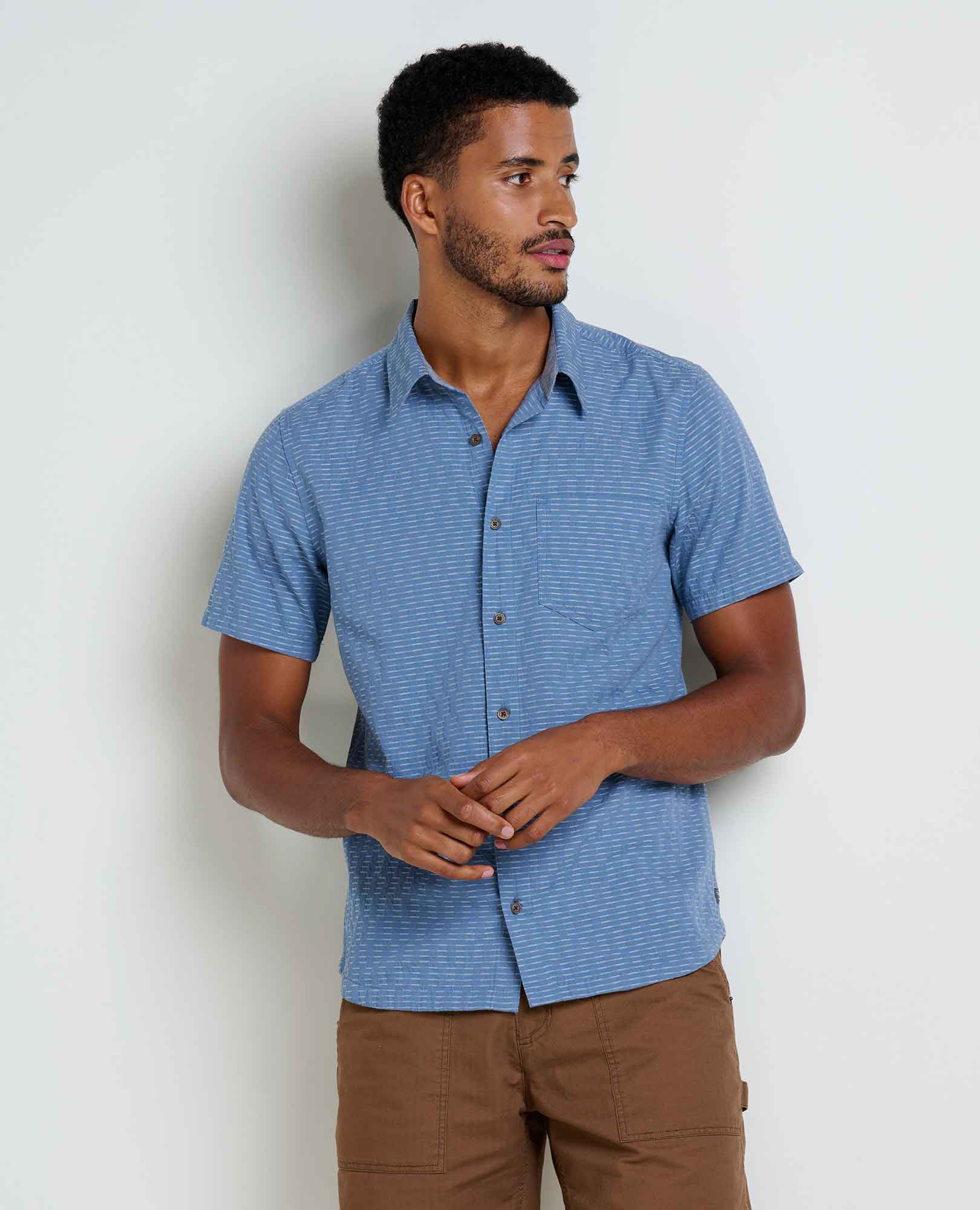 Toad & Co Men's Harris Short Sleeve Shirt, North Shore / M Toad & Co Men's Harris Short Sleeve Shirt, North Shore / M