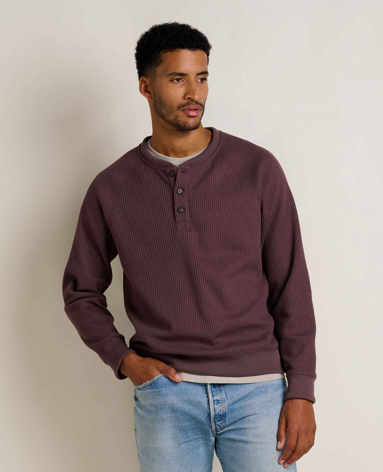 Bitterroot Waffle Knit Henley | Recycled Polyester by Toad&Co