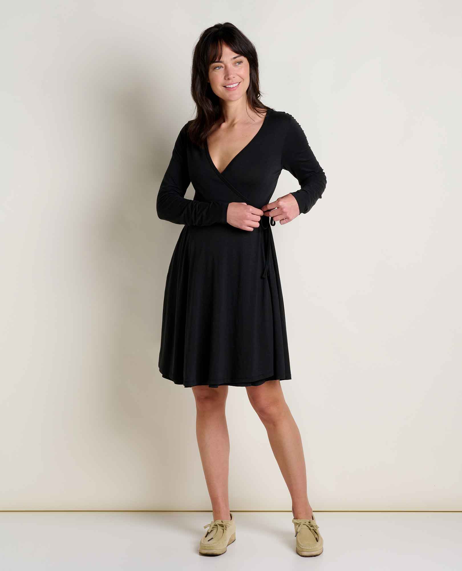 Freesia Long Sleeve Wrap Dress