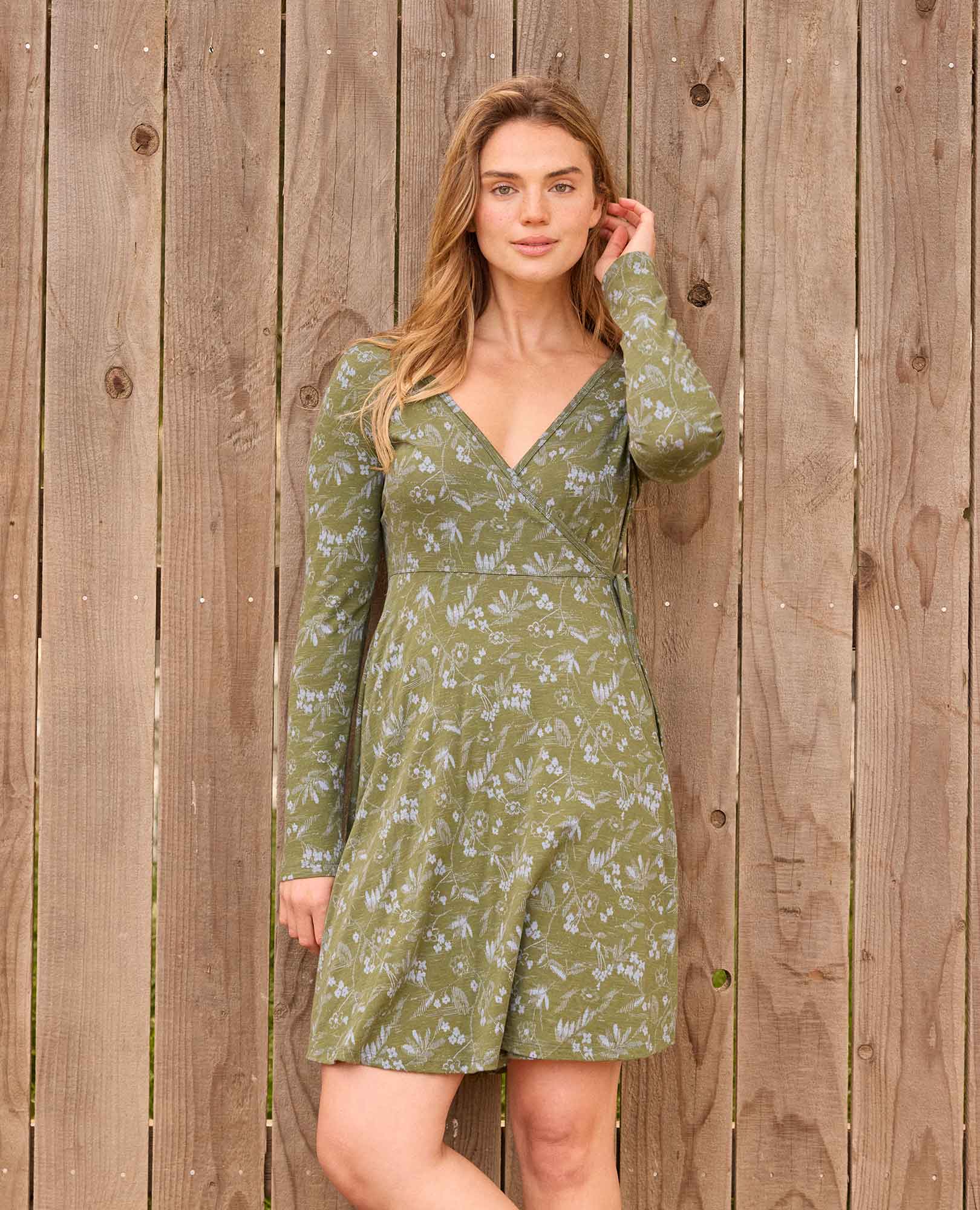 Freesia Long Sleeve Wrap Dress