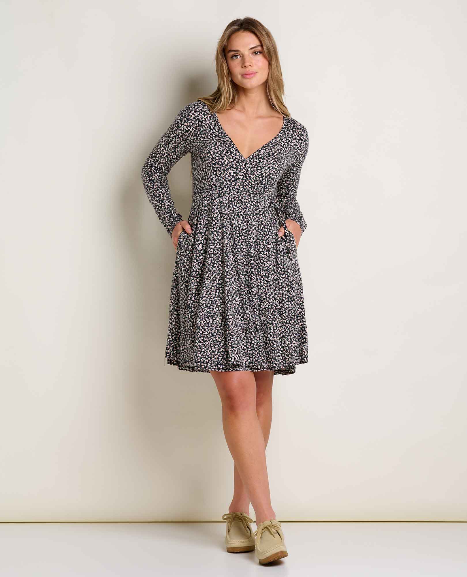 Freesia Long Sleeve Wrap Dress