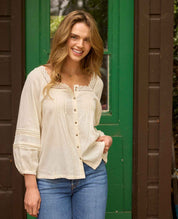 Manzana Peasant Long Sleeve Shirt