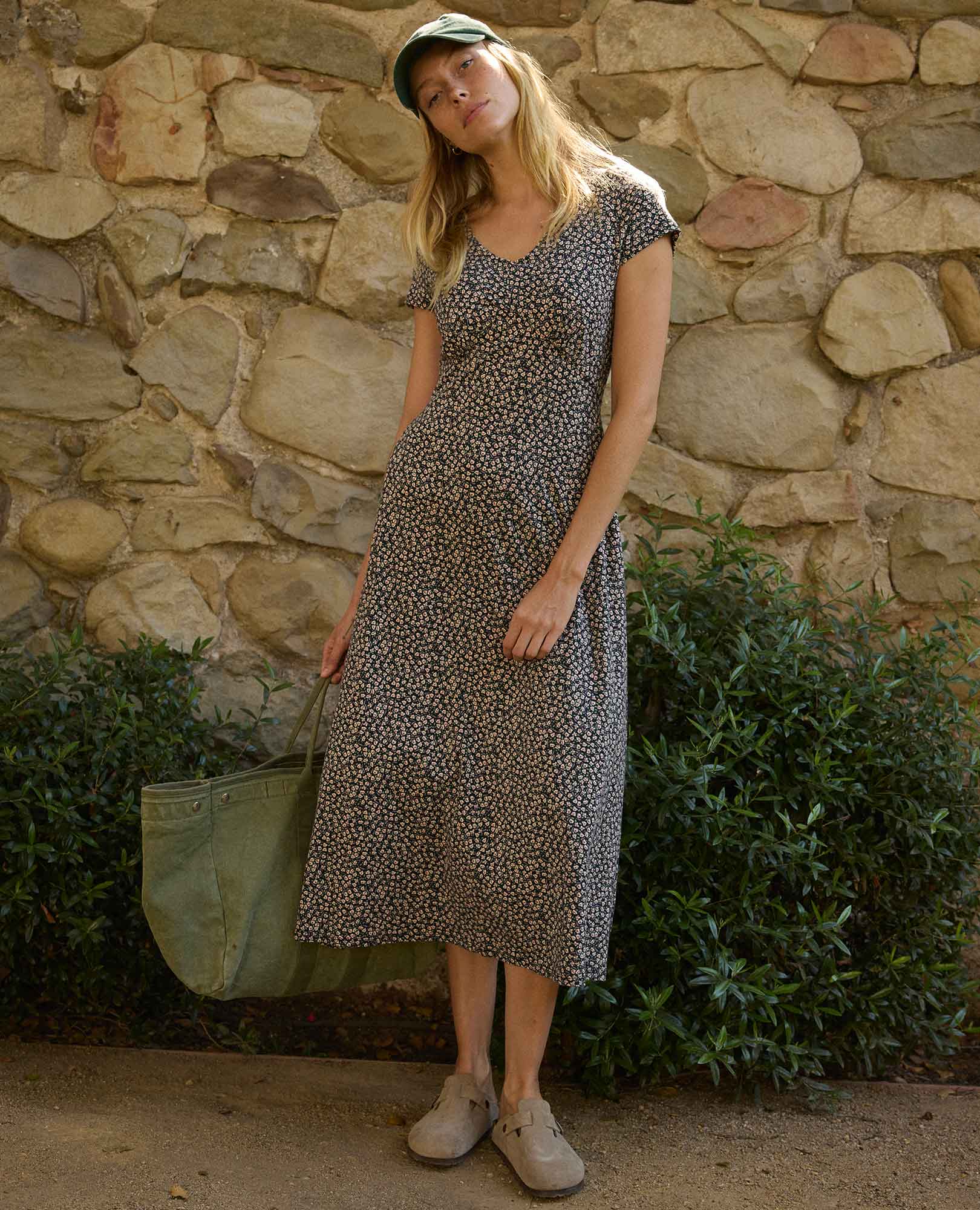 Rose Short Sleeve V-Neck Midi Dress | Soft with Stretch Toad&Co Rose Short Sleeve V-Neck Midi Dress | Soft with Stretch Toad&Co