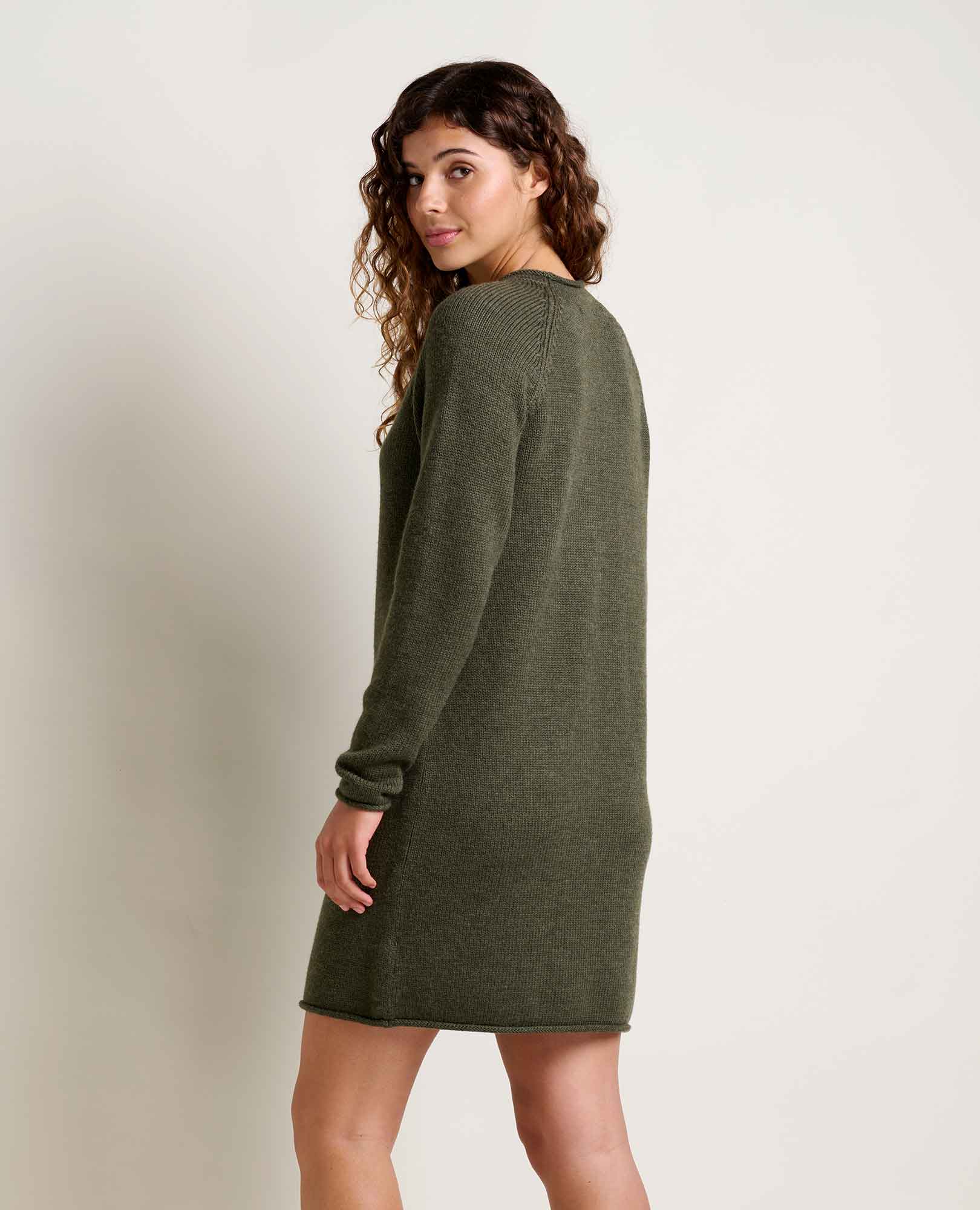 olive green sweater dress Olive Green Wrap Sweater Dress | Cozy Chic