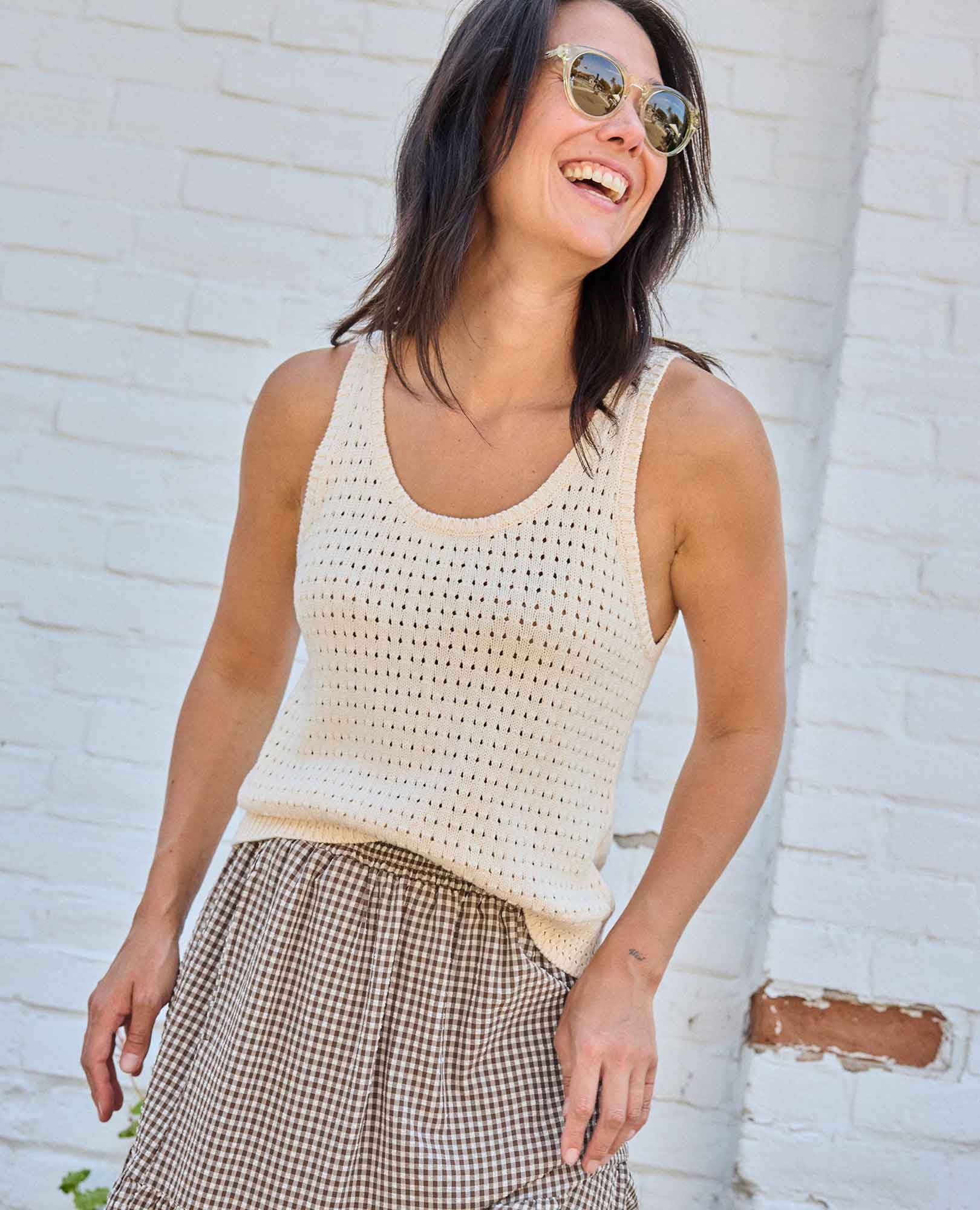 Bianca Pointelle Tank | Recycled Cotton Knit Tank Top – Toad&Co