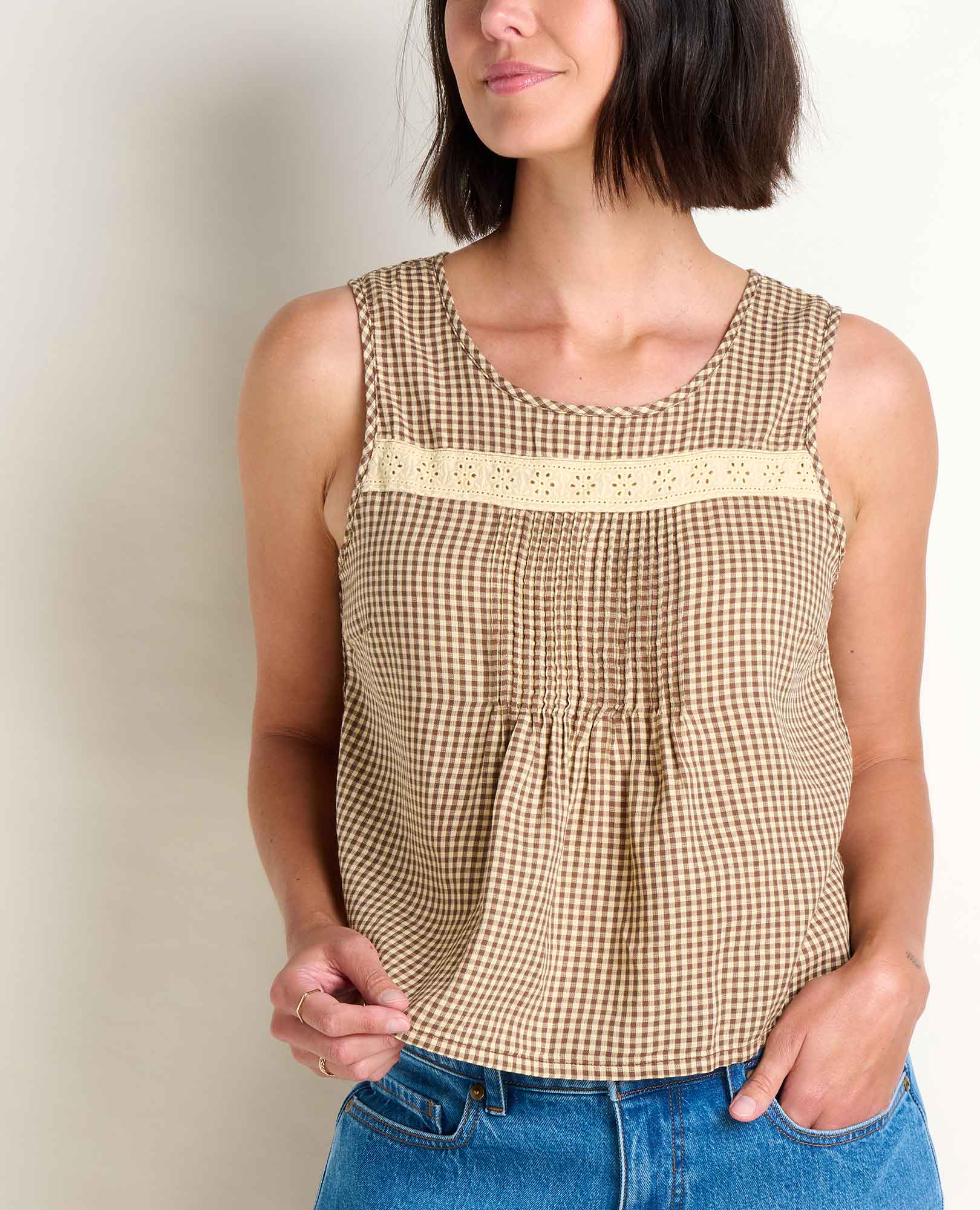 Manzana Pin Tuck Tank
