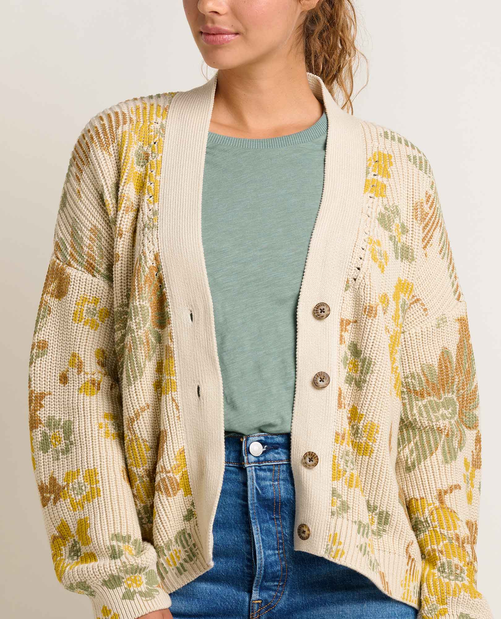 Bianca Patterned Shaker Cardigan | Organic & Recycled Cotton – Toad&Co