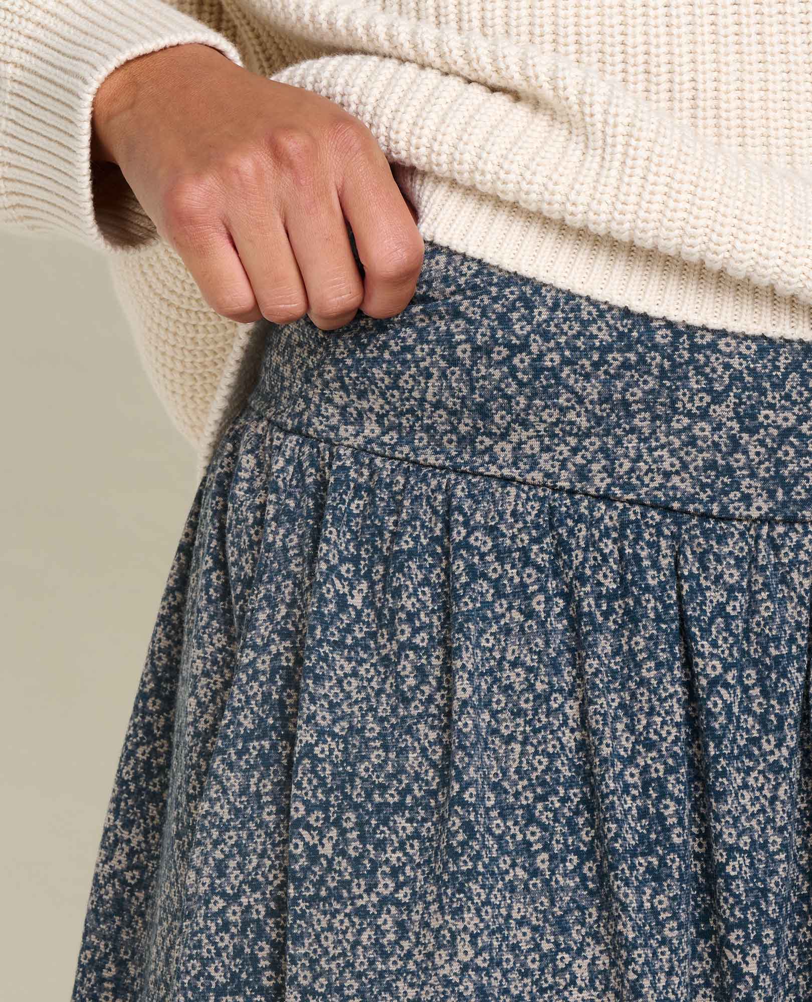 Chaka Midi Skirt | Organic Cotton & TENCEL™ A-Line Midi Skirt