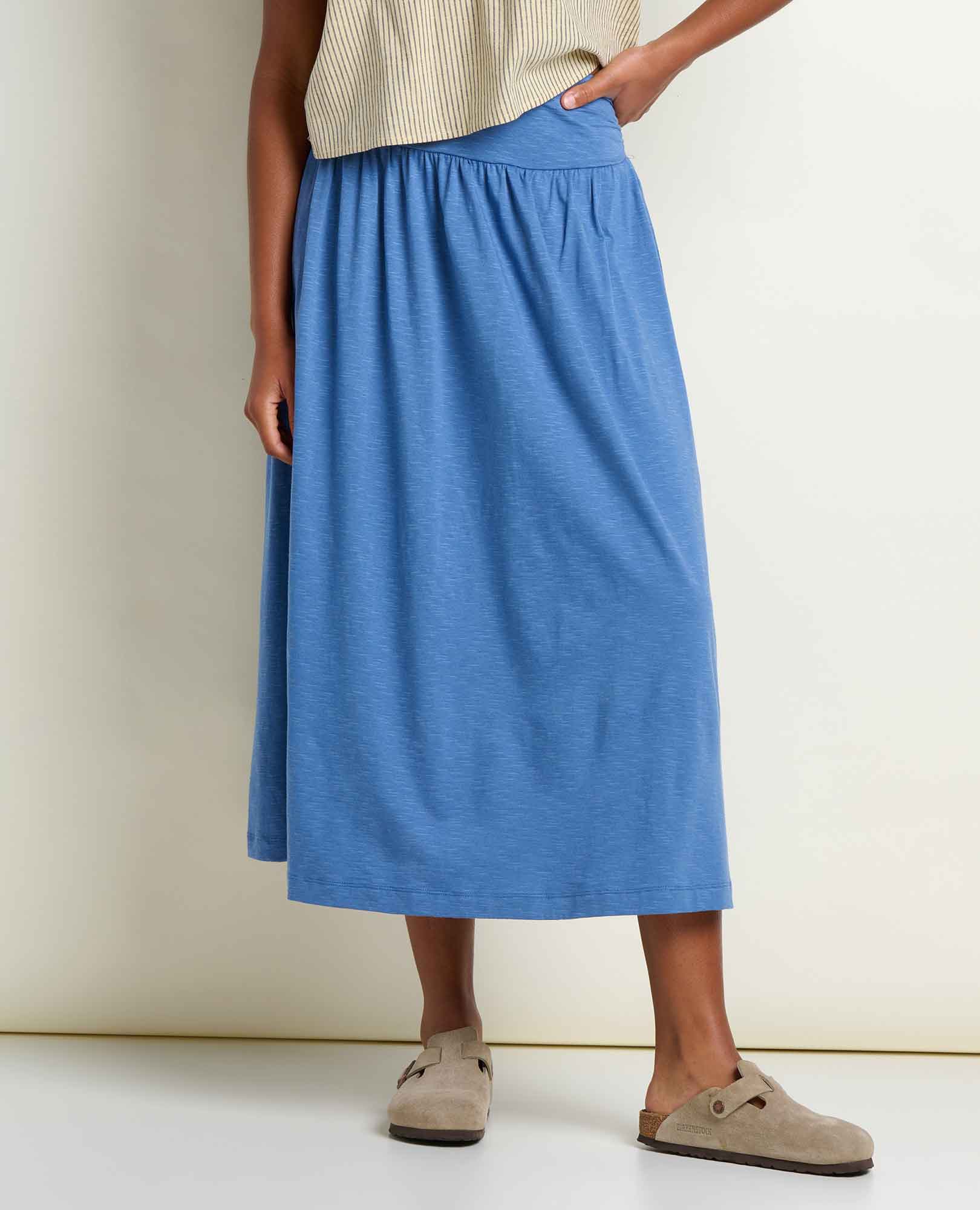 Chaka Midi Skirt | Organic Cotton & TENCEL™ A-Line Midi Skirt