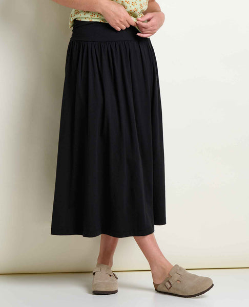 Chaka Midi Skirt | Organic Cotton & TENCEL™ A-Line Midi Skirt