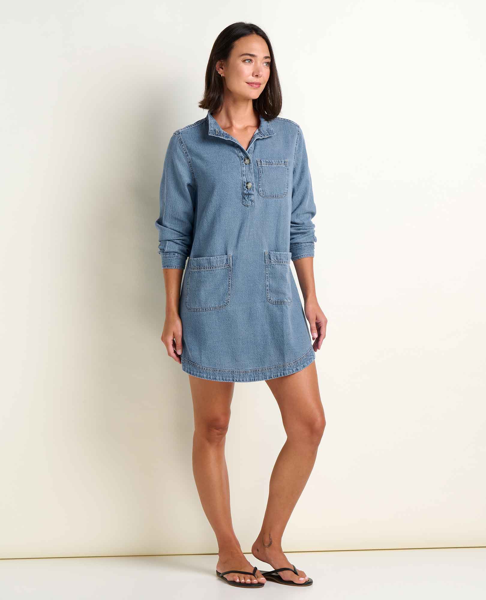 Piñon Soft Denim Popover Dress