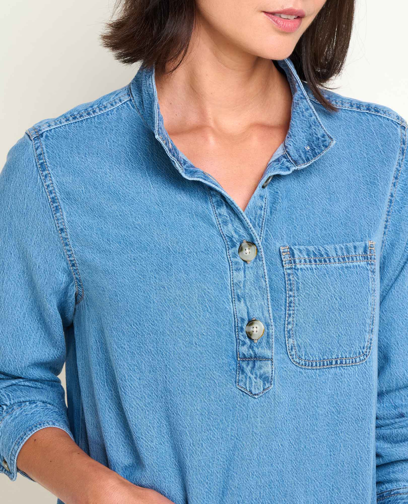 Piñon Soft Denim Popover Dress