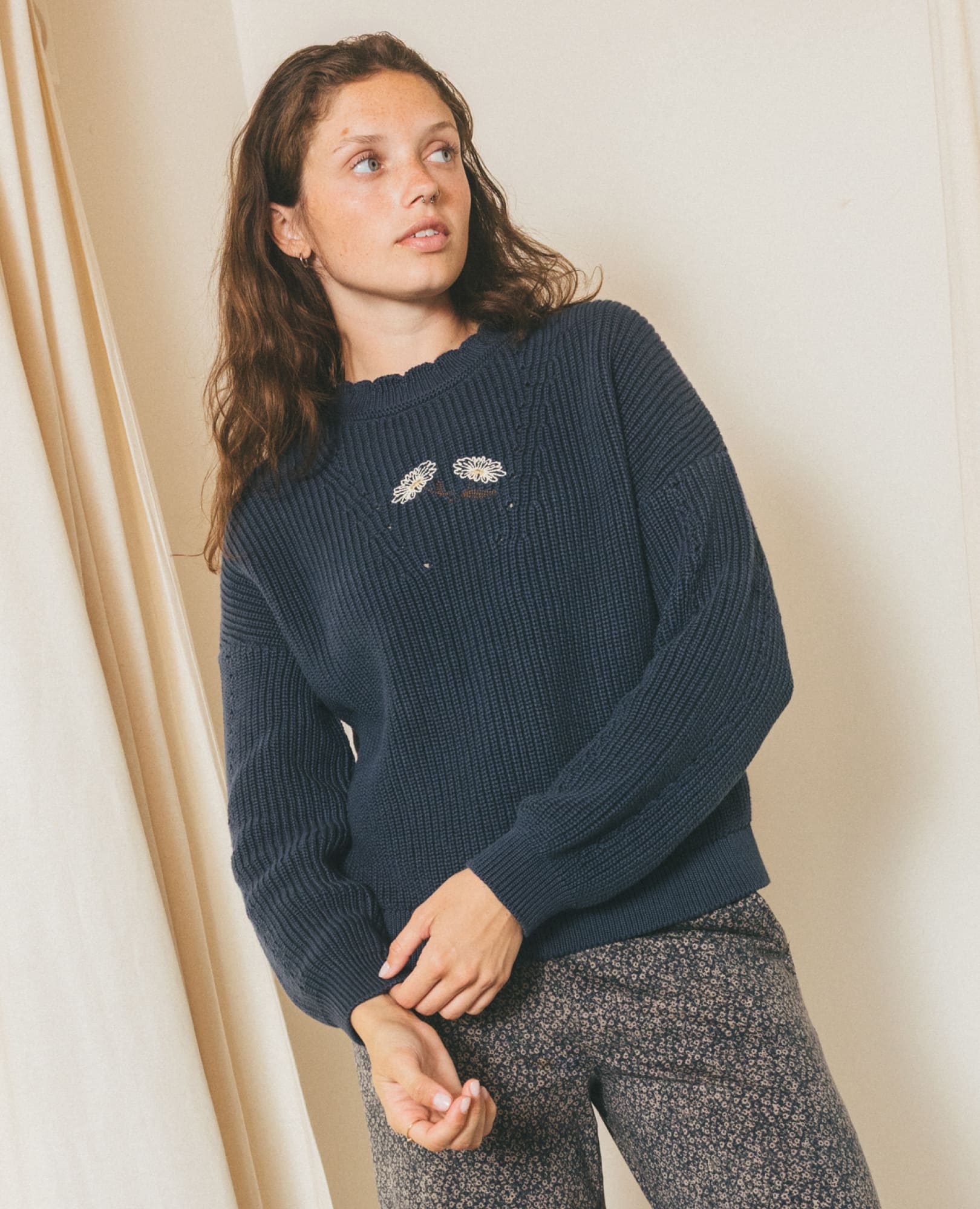 Bianca Pattern Crew Sweater