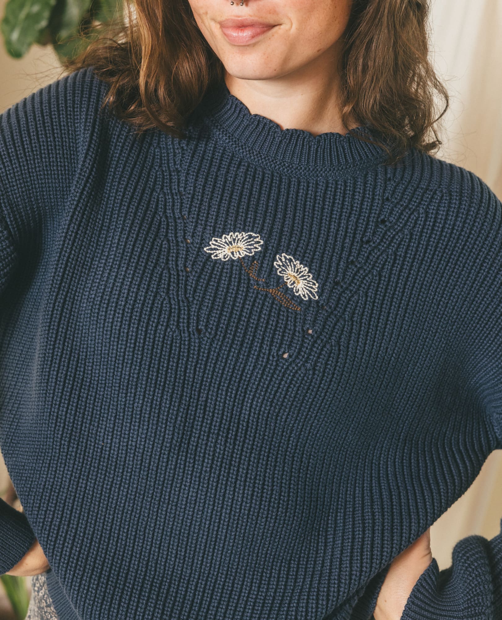Bianca Pattern Crew Sweater