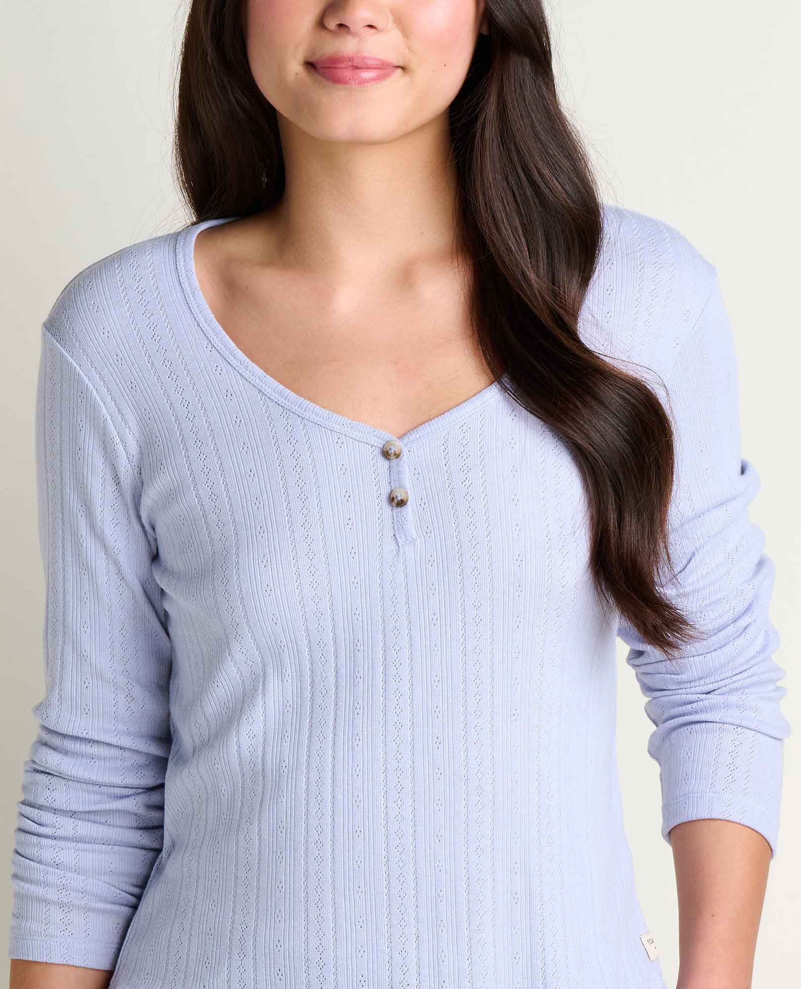 Foothill Pointelle Henley Tee