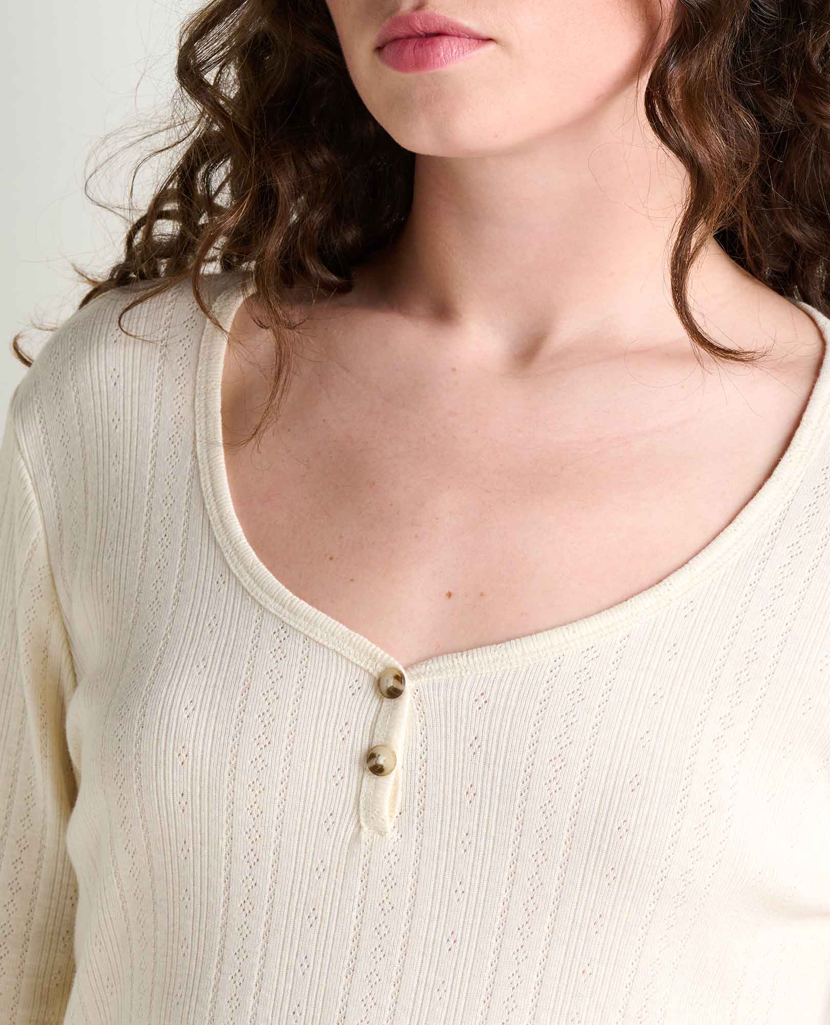 Foothill Pointelle Henley Tee