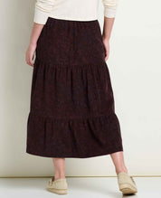 Cattail Corduroy Tiered Midi Skirt