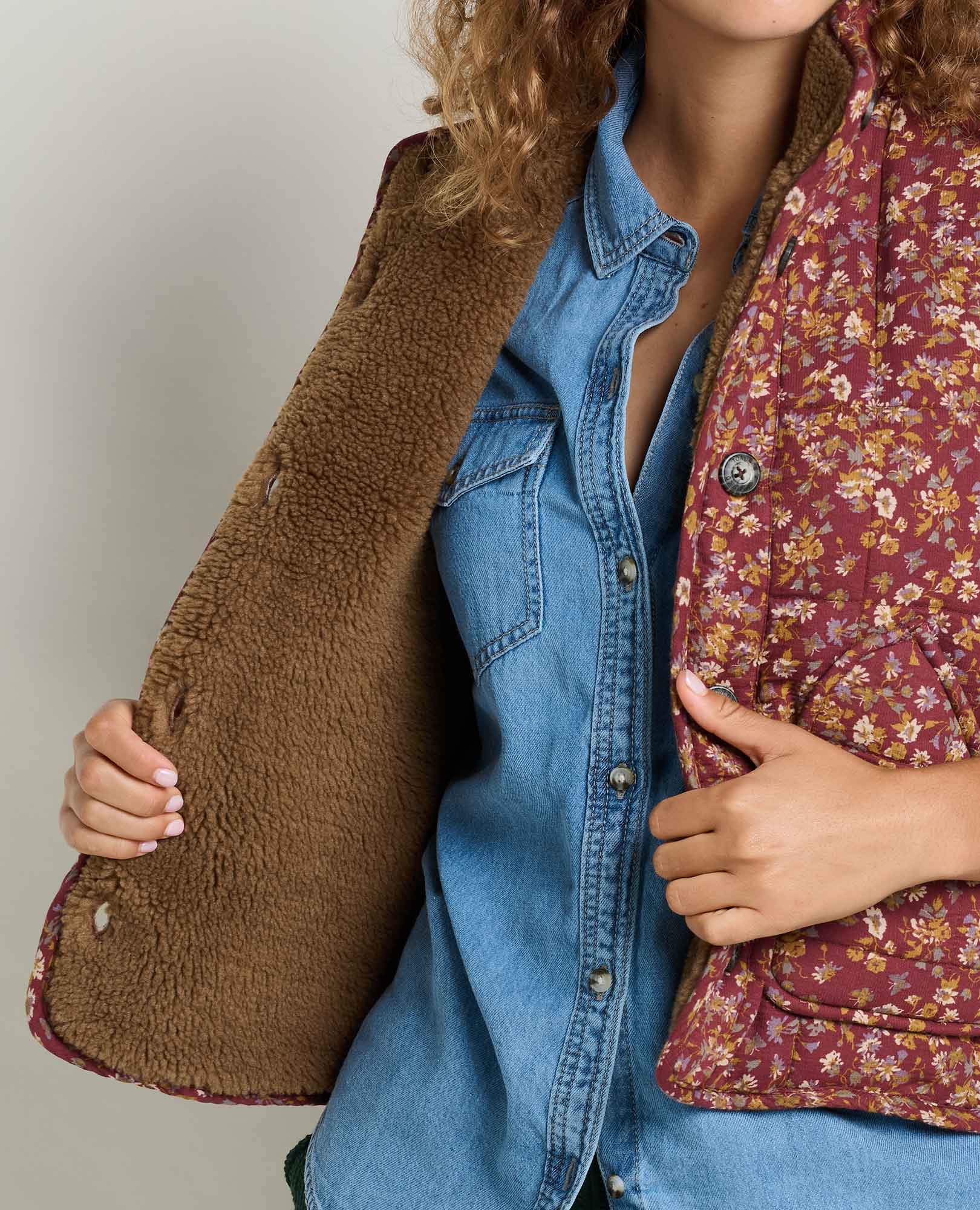 Manzana Sherpa-Lined Quilted Vest