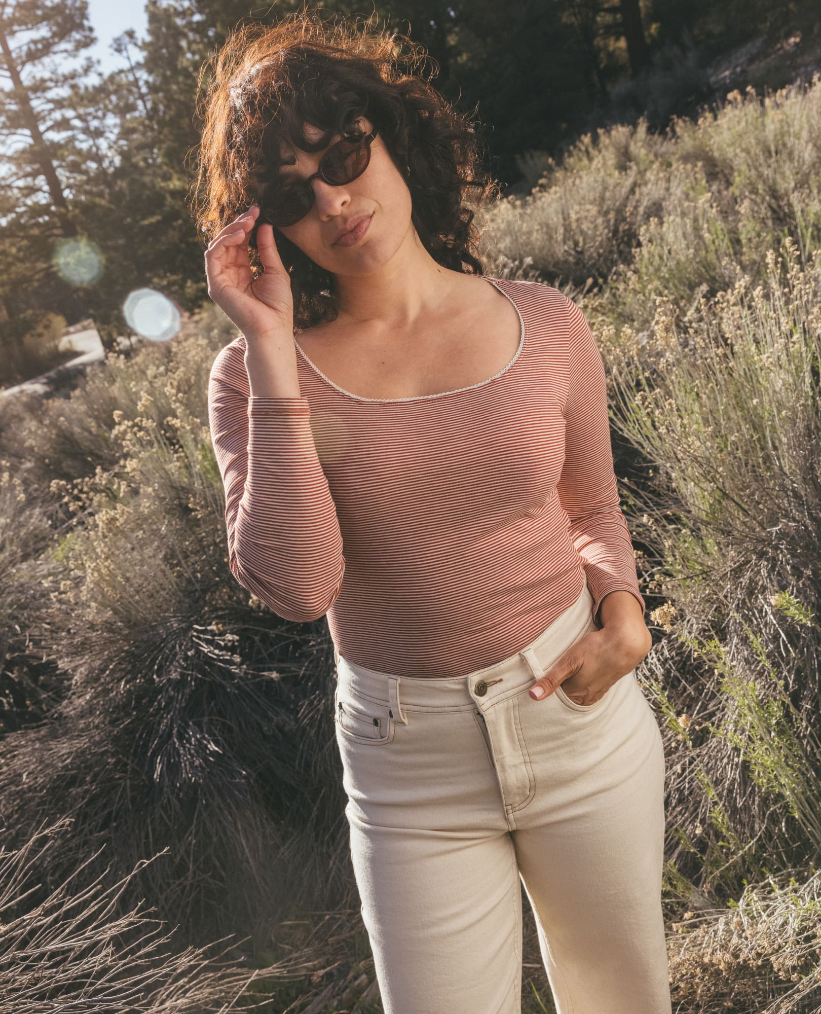 Rosalie Long Sleeve Square Neck Tee