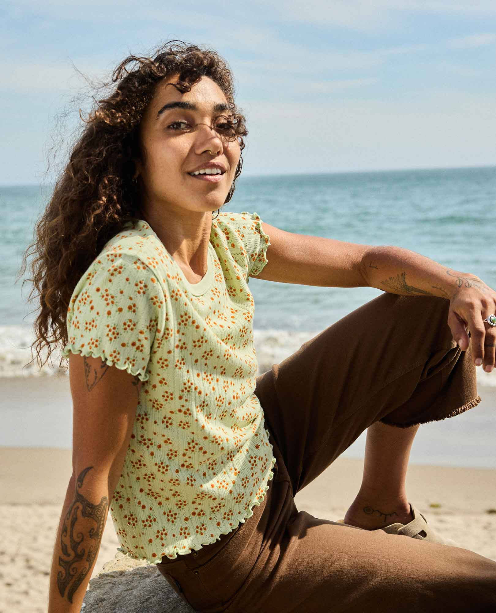 Foothill Pointelle Baby Tee