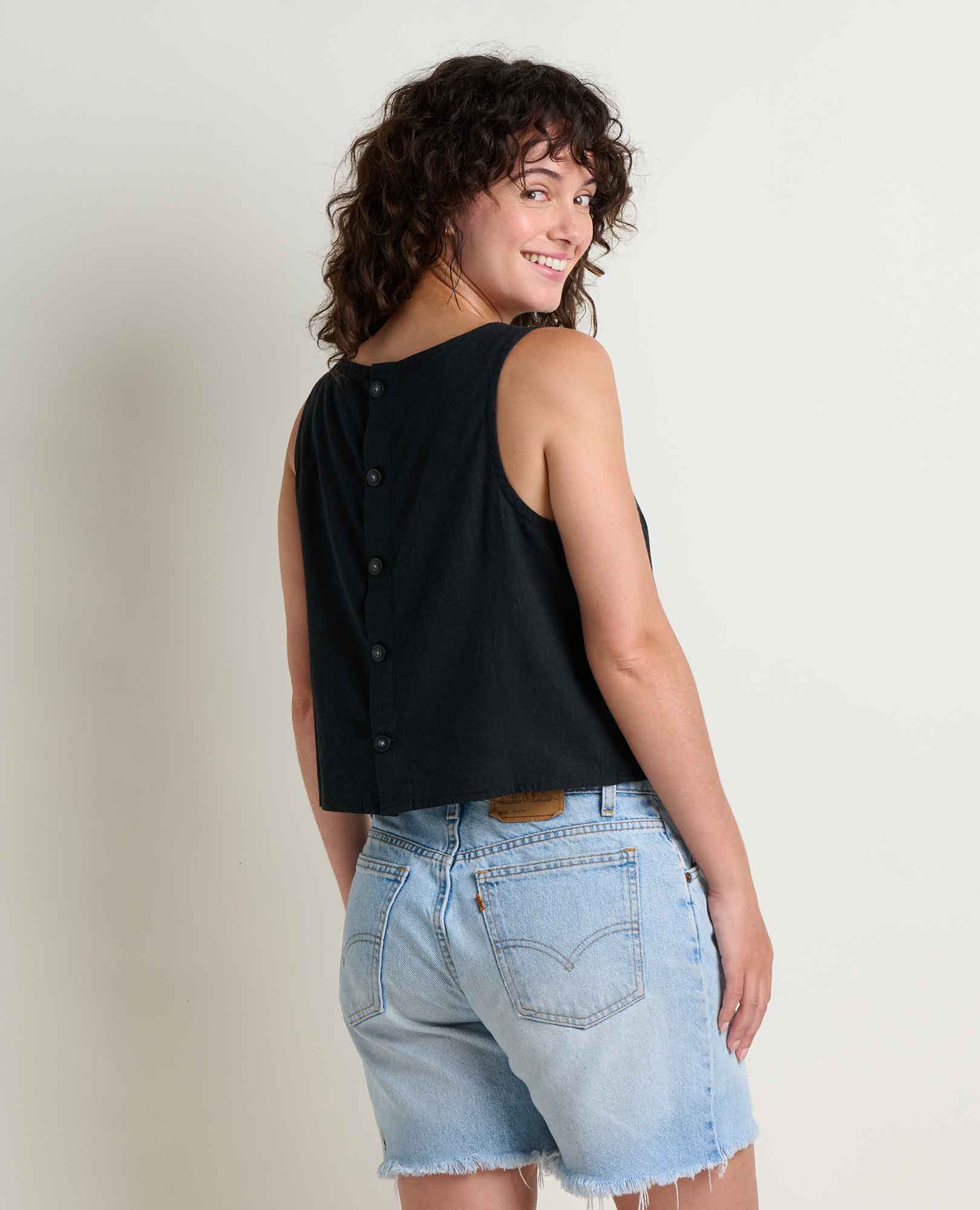 Taj Hemp Button Back Tank