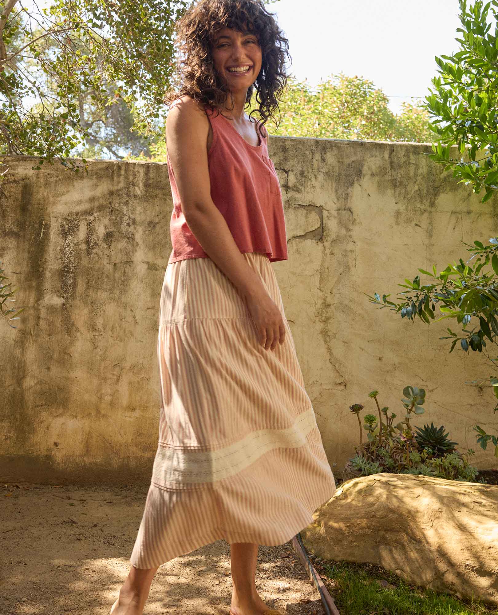 Taj Hemp Button Back Tank