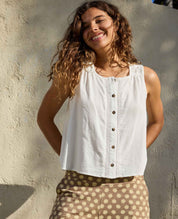 Manzana Button Front Tank