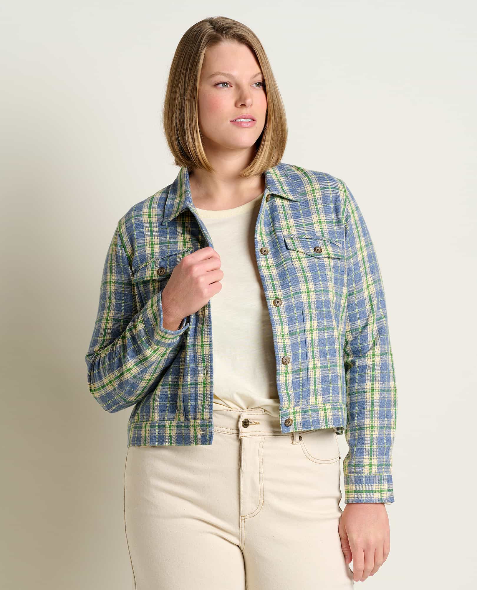 Checked texture jacket - Women