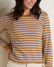 Foothill Pointelle Long Sleeve Crew