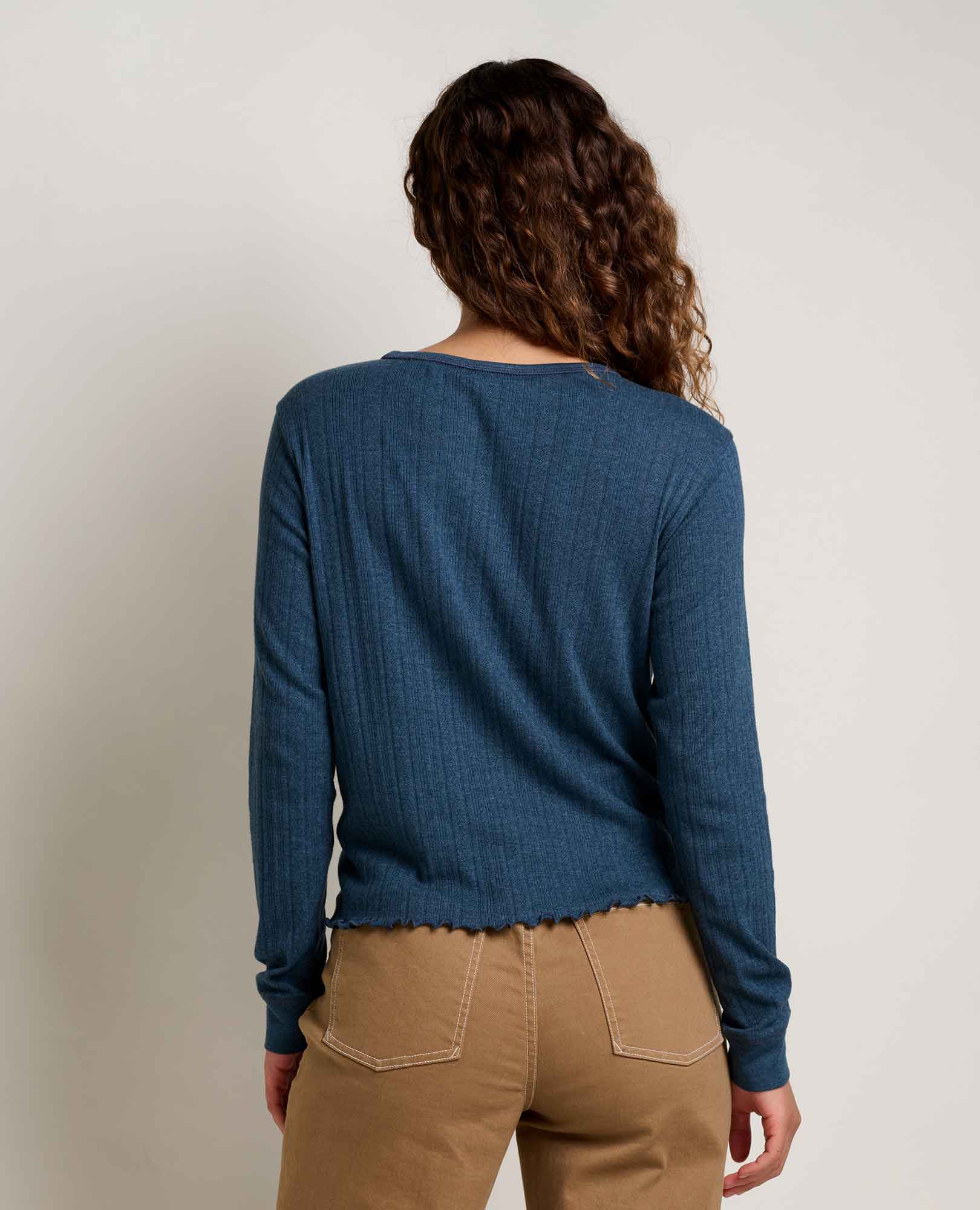 Foothill Pointelle Long Sleeve Crew