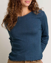 Foothill Pointelle Long Sleeve Crew