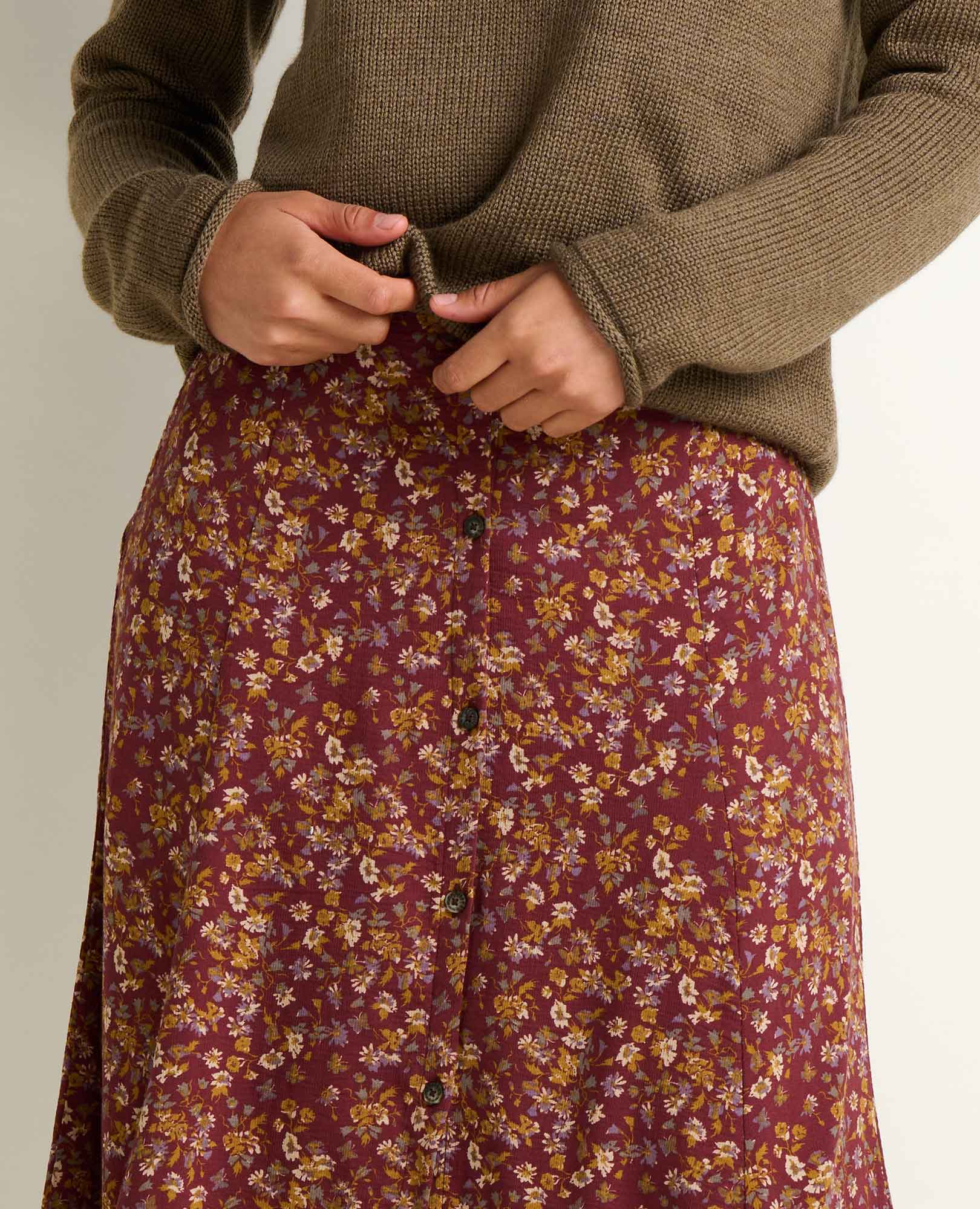Manzana Paneled Midi Skirt