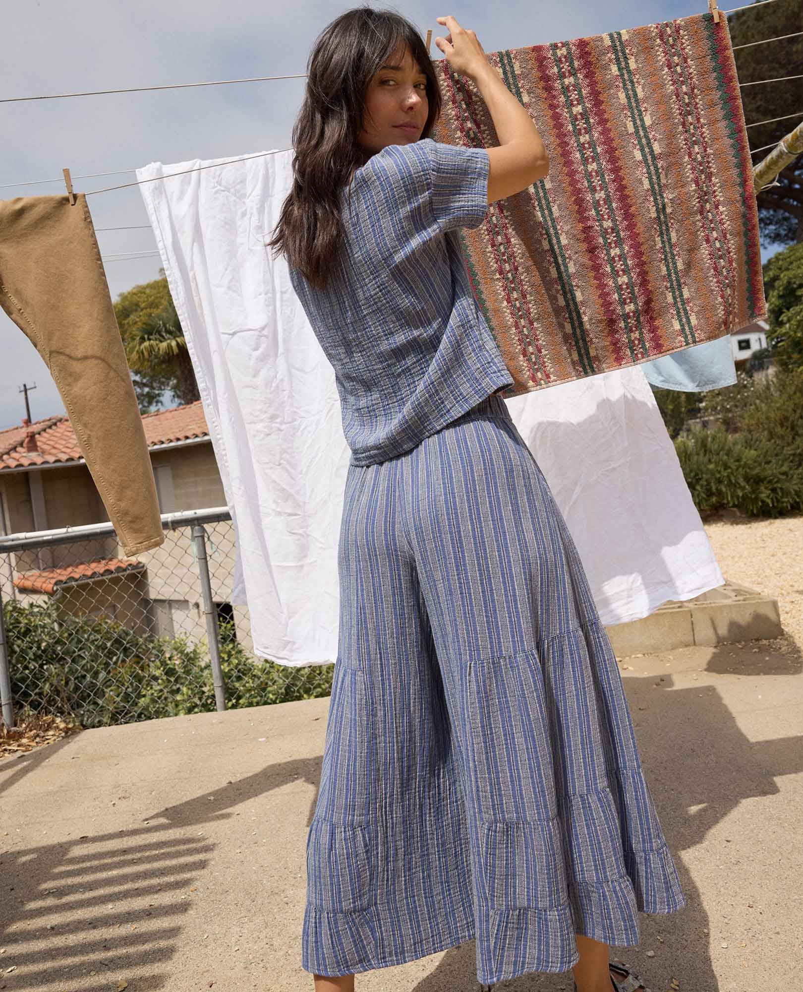 Tate Double Weave Palazzo Pant | Flowy & Wide Leg | Toad&Co