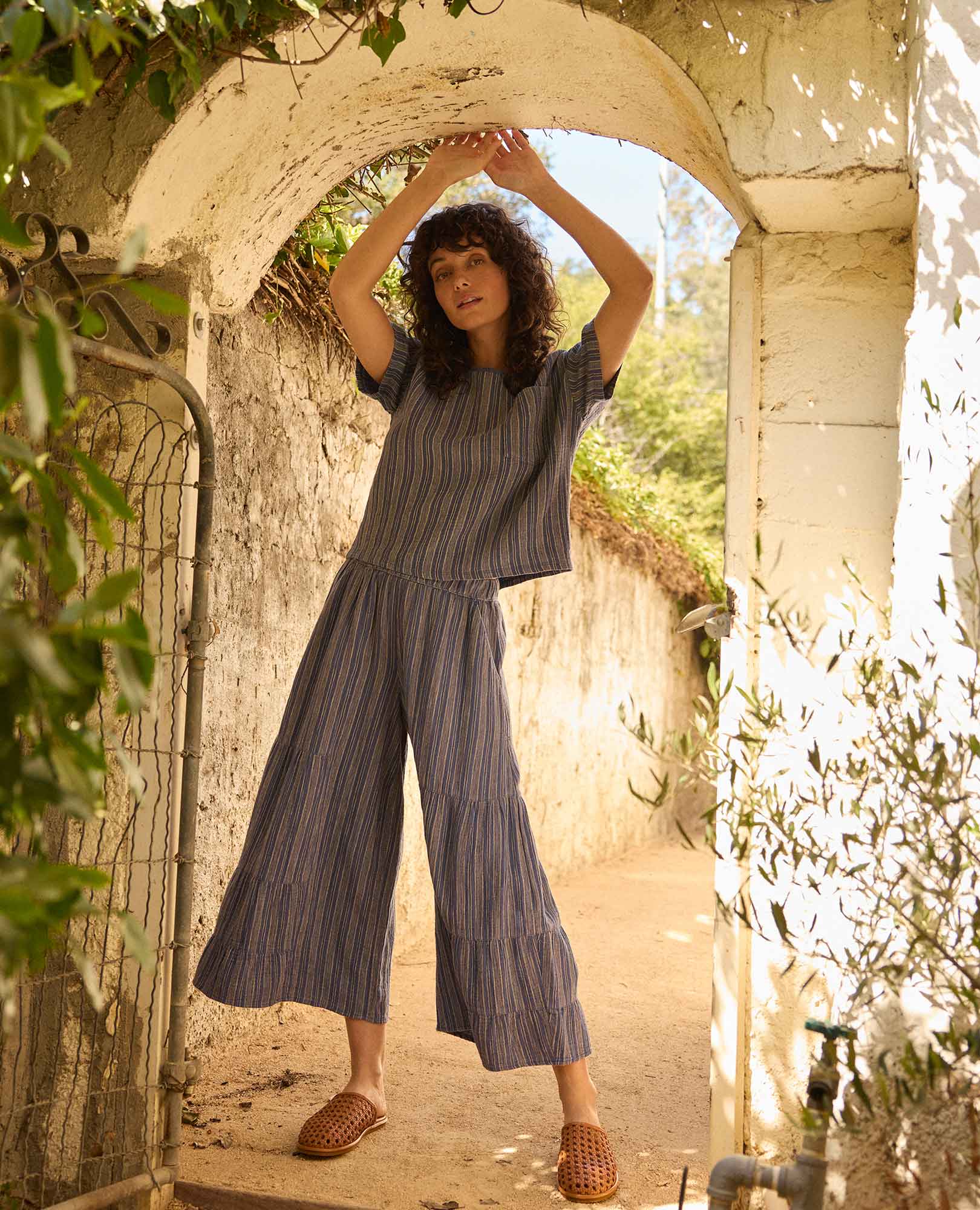 Tate Double Weave Palazzo Pant