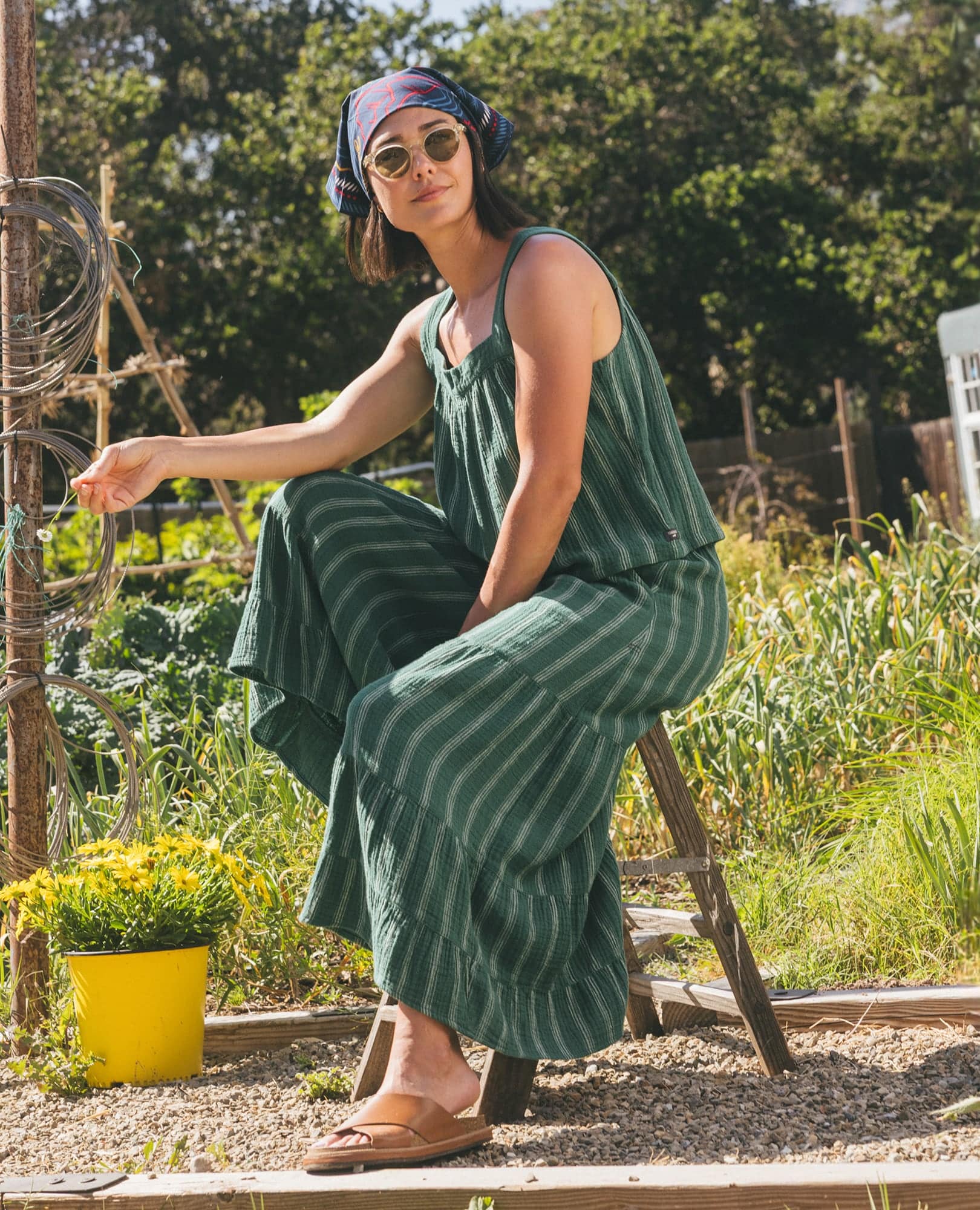 Tate Double Weave Palazzo Pant