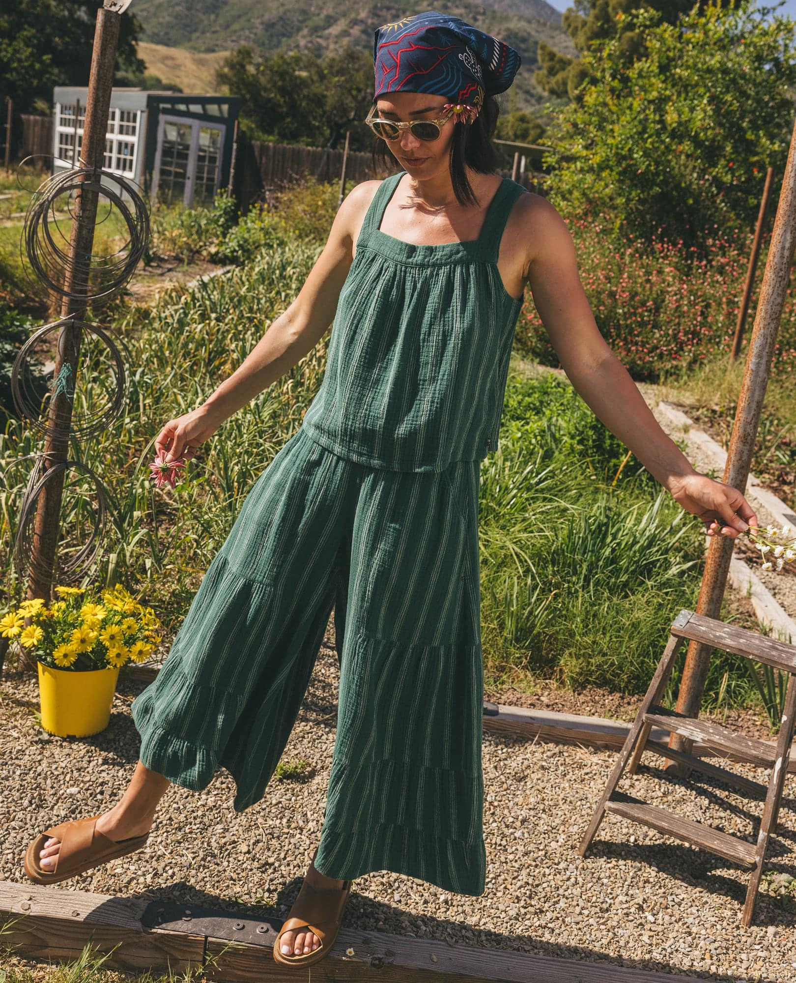 Tate Double Weave Palazzo Pant