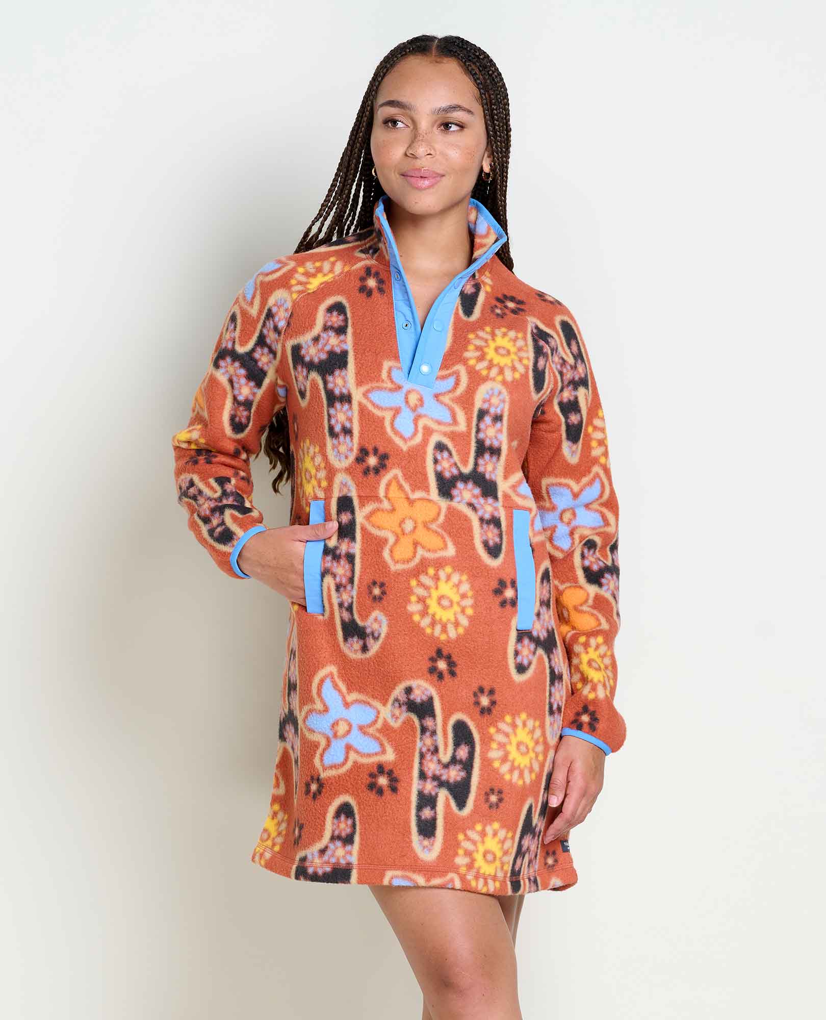Toad&Co Women's Warm Recycled Fleece Mini Dress | Ecolife Toad&Co Women's Warm Recycled Fleece Mini Dress | Ecolife