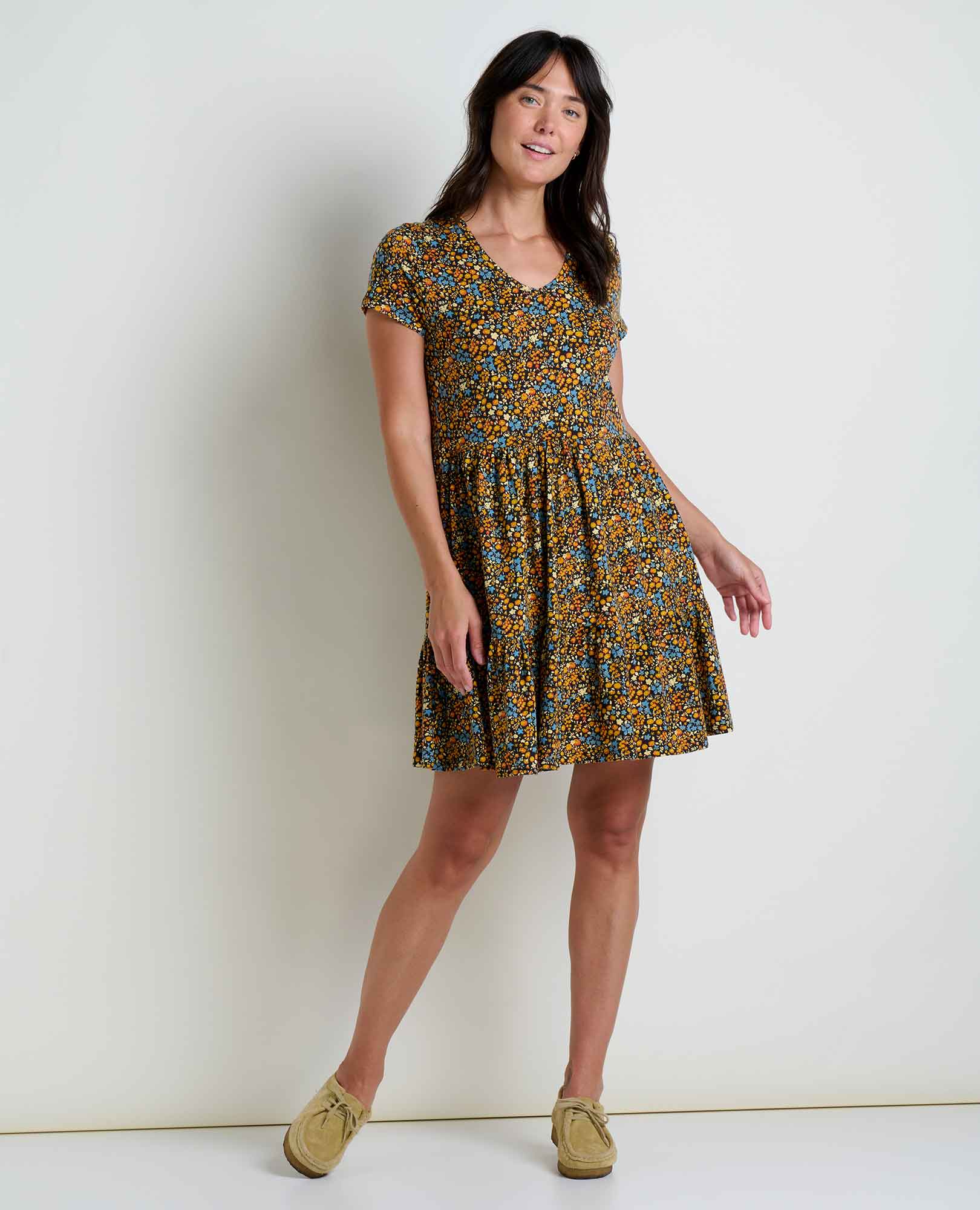 Marley Tiered Short Sleeve Dress | Toad&Co Marley Tiered Short Sleeve Dress | Toad&Co