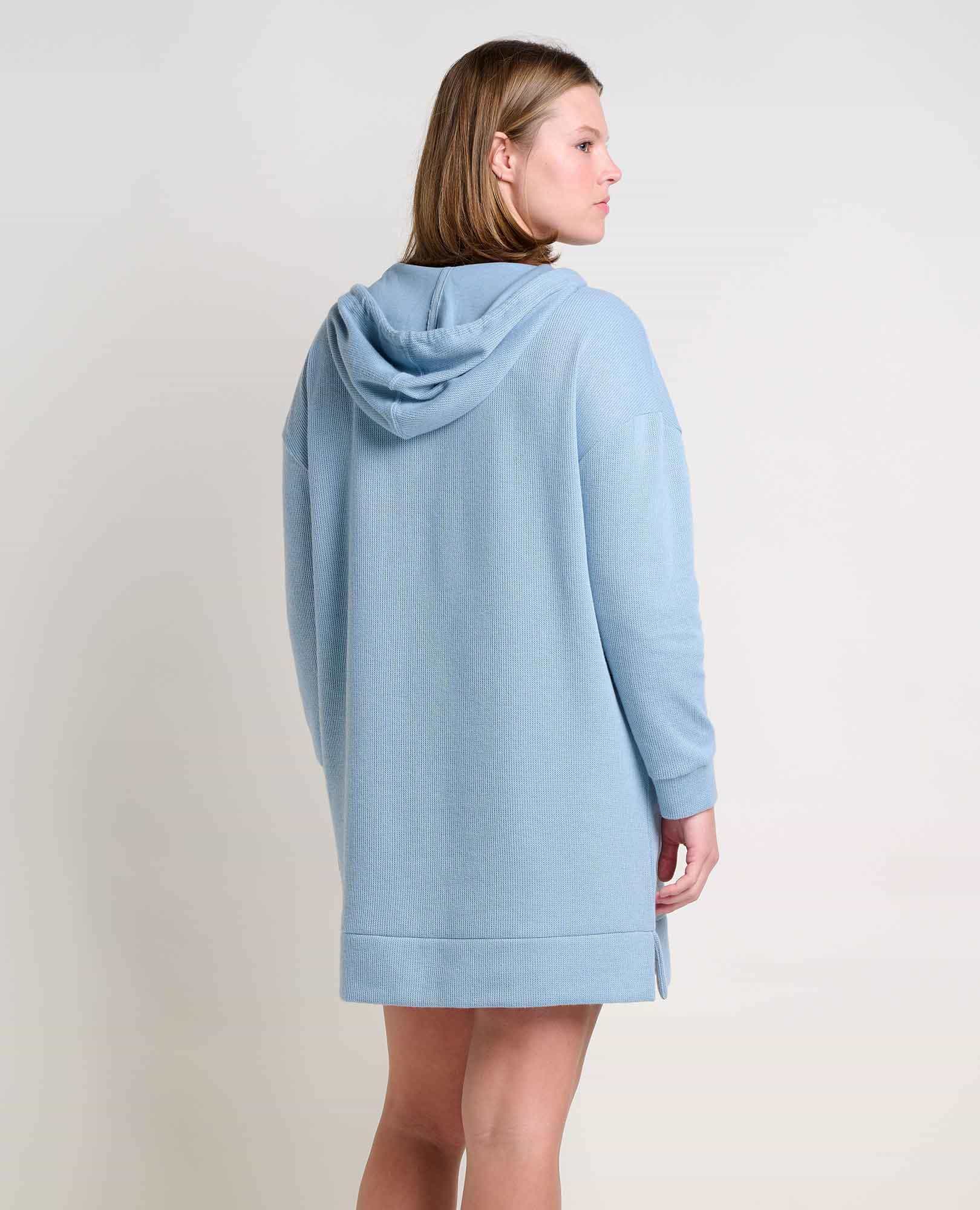 Toad&Co Byrne Hooded Dress Women's Dress Weathered Blue : XS