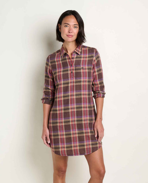 Re-Form Flannel Button Up Shirtdress | Toad&Co