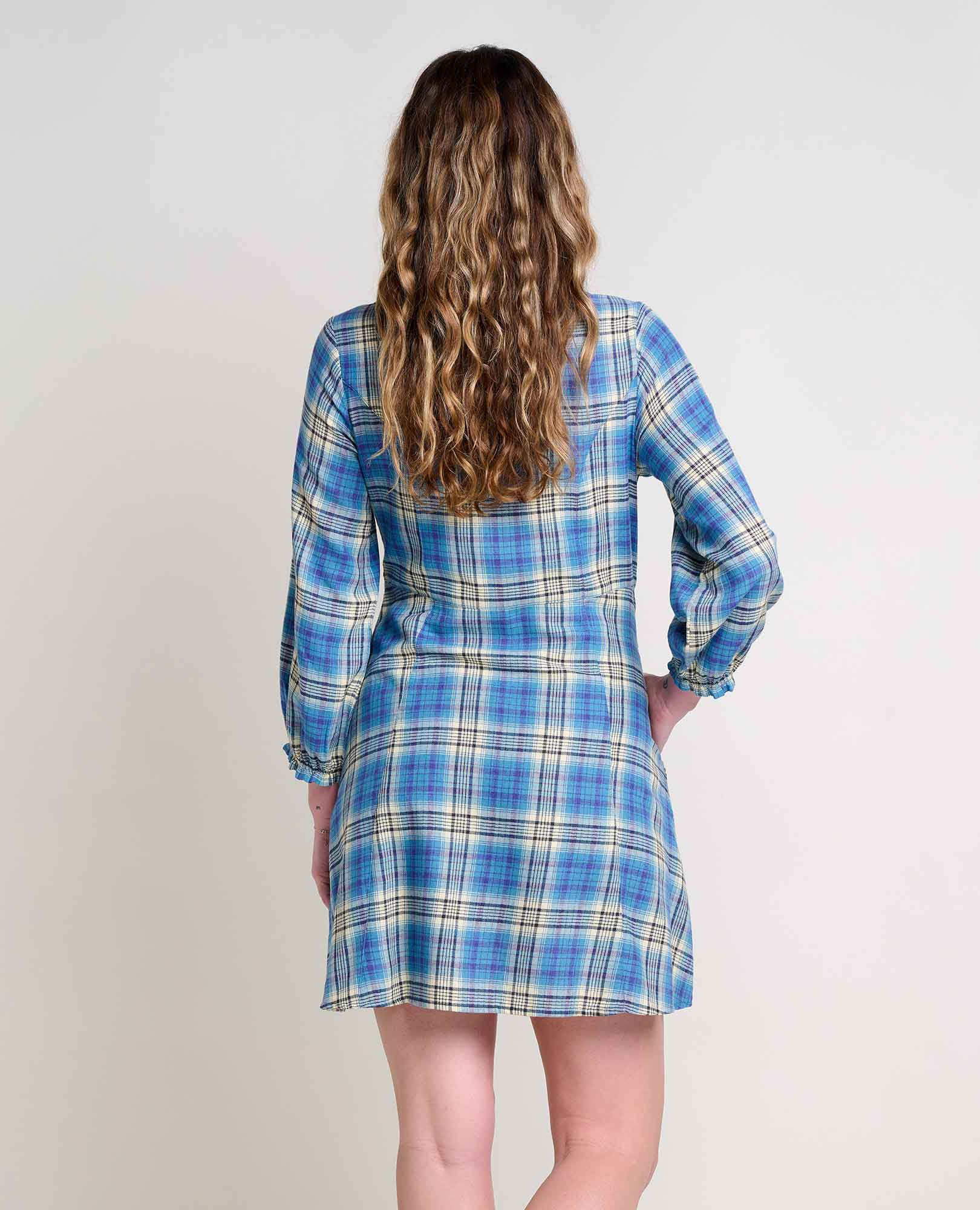 Maple Button Front Dress Glacier Ombre / S