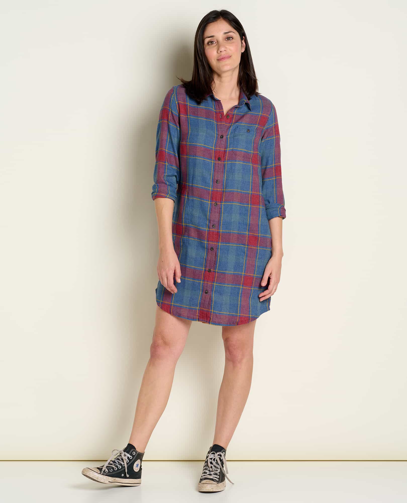 Toad & Co Women's Re-Form Flannel Shirt Dress - XS - Garnet Toad & Co Women's Re-Form Flannel Shirt Dress - XS - Garnet