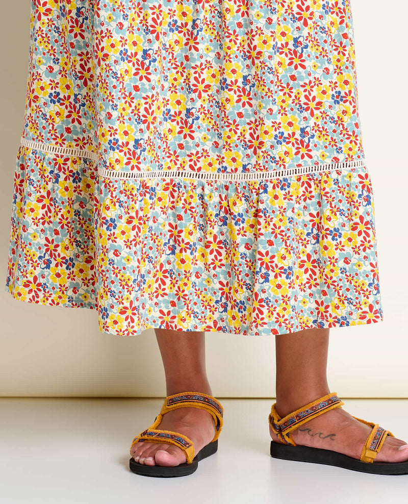 Marigold Tiered Midi Skirt